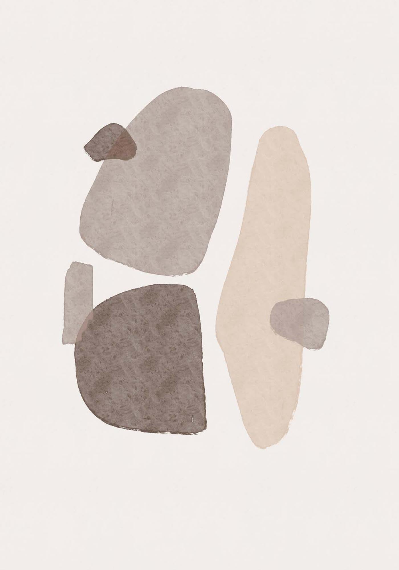 Formen Poster in Beige präsentiert im Onlineshop von KAQTU Design AG. Bild ist von Venture Home