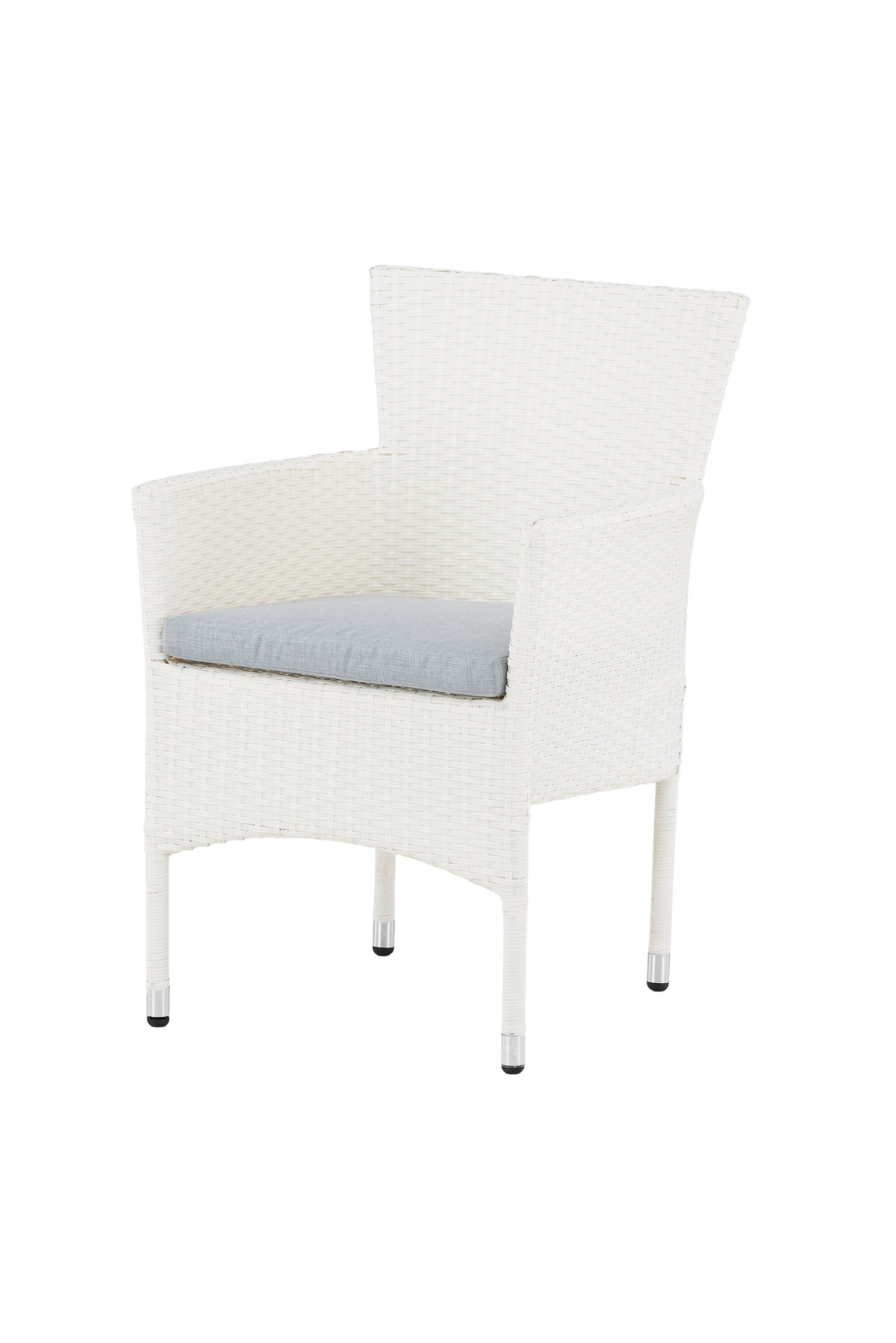 Malina Gartenstuhl: Stilvoller Komfort für Ihre Outdoor-Oase, mit elegantem Rattan und weichem Kissen.