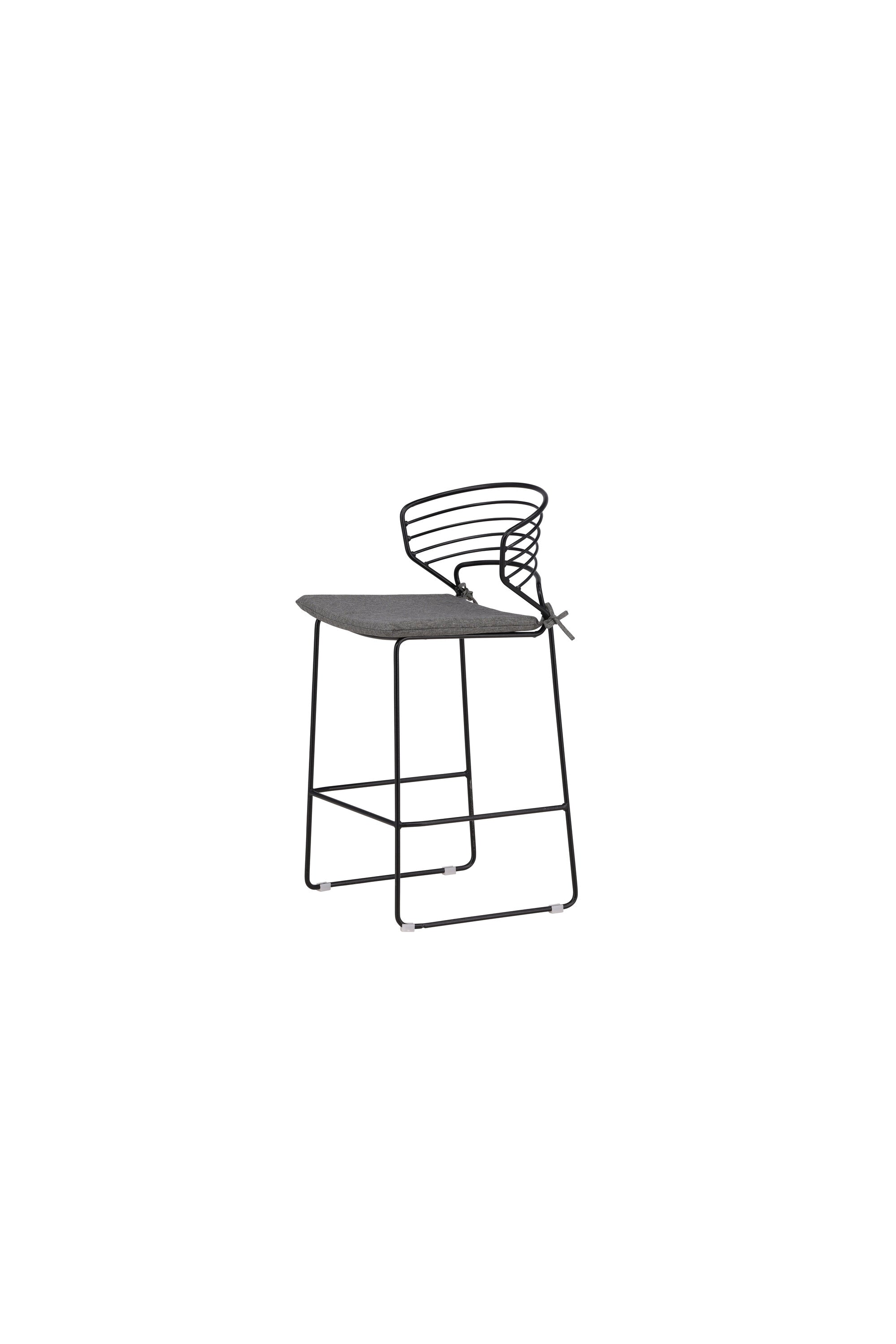 Milano Barstuhl Outdoor in Schwarz präsentiert im Onlineshop von KAQTU Design AG. Outdoor-Barstuhl ist von Venture Home