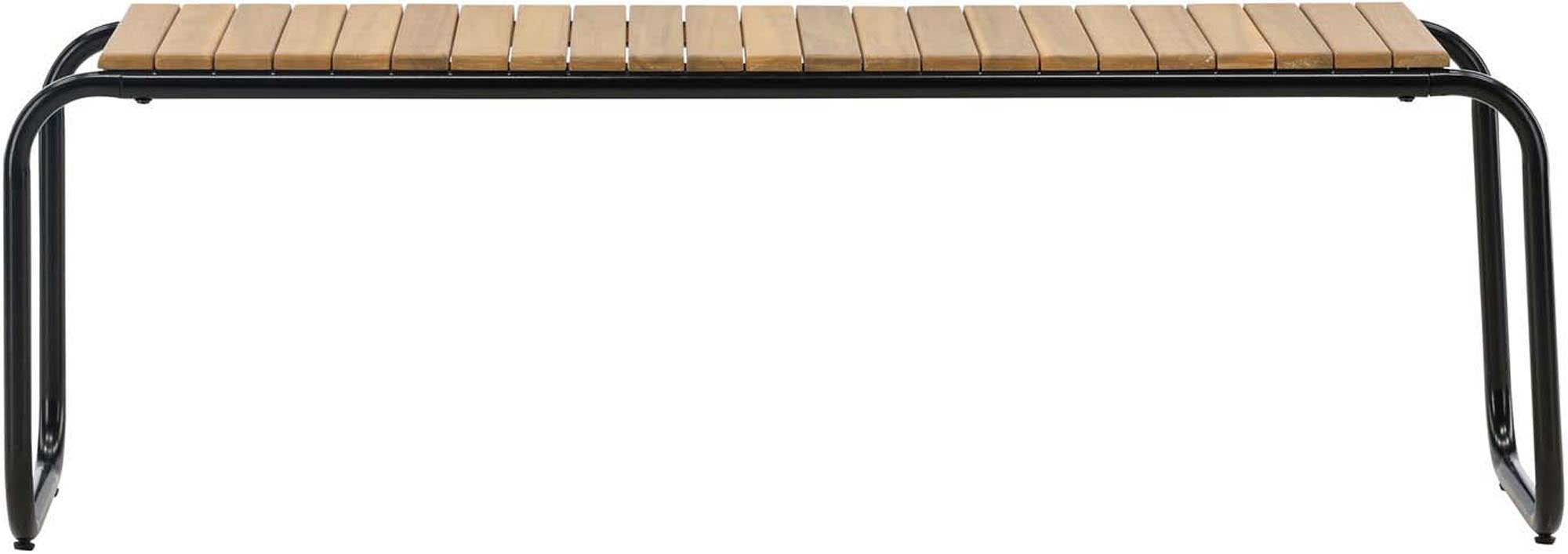 Holmbeck Bank von Venture Home: Stilvolle Lounge-Bank aus wetterbeständiger Akazie, ideal für entspannte Momente im Freien.