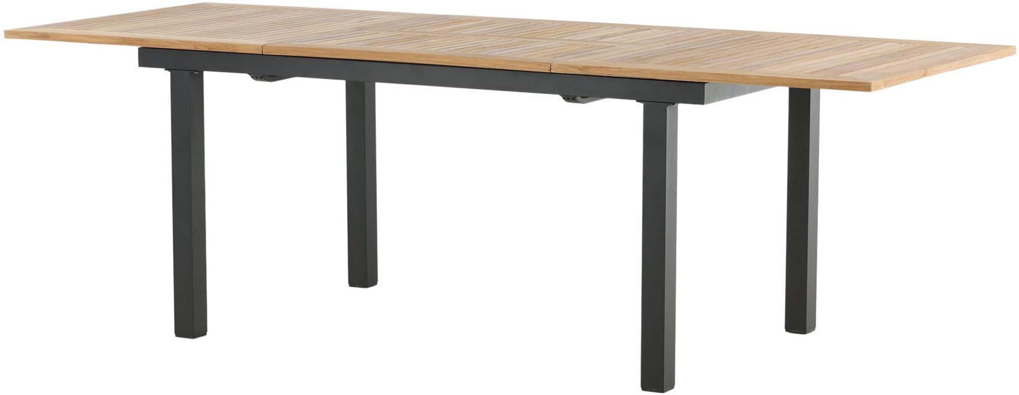 Moderner, ausziehbarer Panama Gartentisch von Venture Home, ideal für stilvolle Aussenbereiche und gesellige Anlässe.