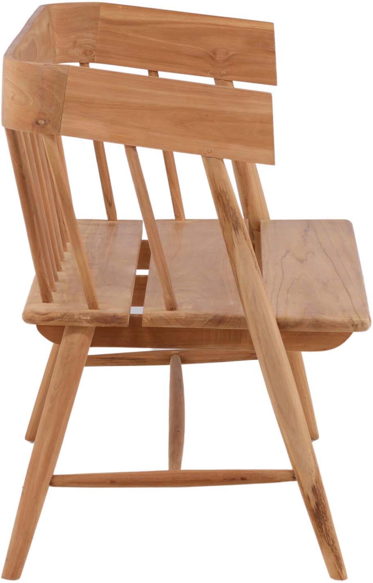 Elegante Split Sofabank aus Teakholz von Venture Home: Langlebig, wetterfest, komfortabel – ideal für Ihren Aussenbereich.