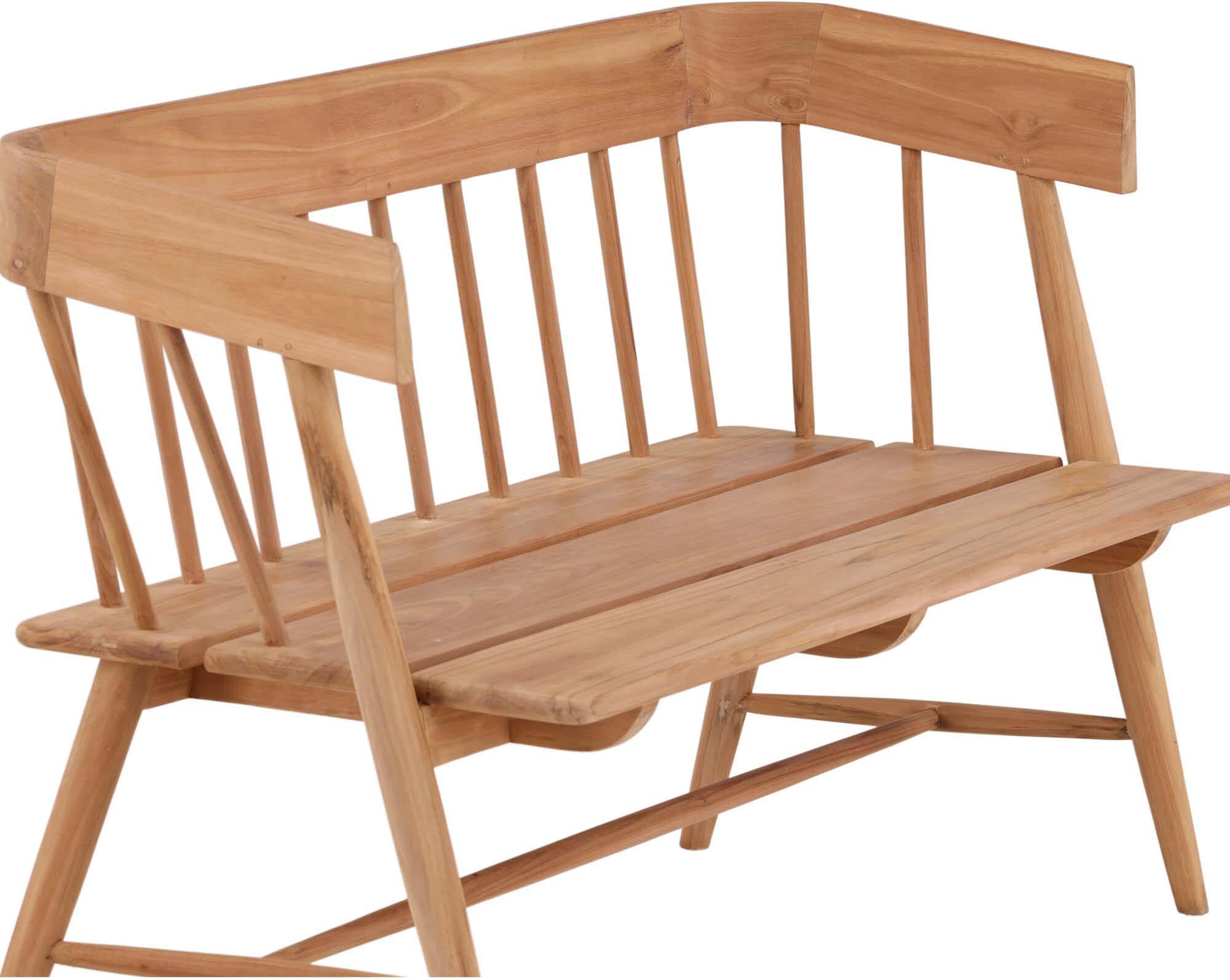 Genießen Sie mit der Split Sofabank von Venture Home stilvolle Entspannung im Freien. Hergestellt aus langlebigem Teakholz, vereint sie Komfort und Eleganz.