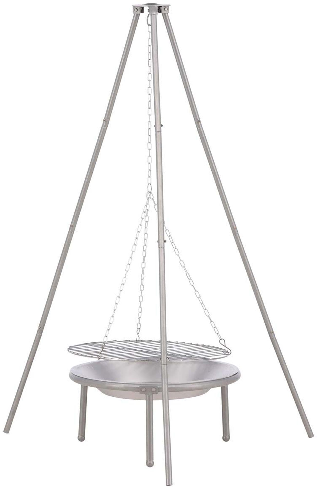 Entdecken Sie die Ukunda Feuerpit von Venture Home: eine elegante Feuerschale aus robustem Stahl, ideal für gemütliche Abende im Freien.