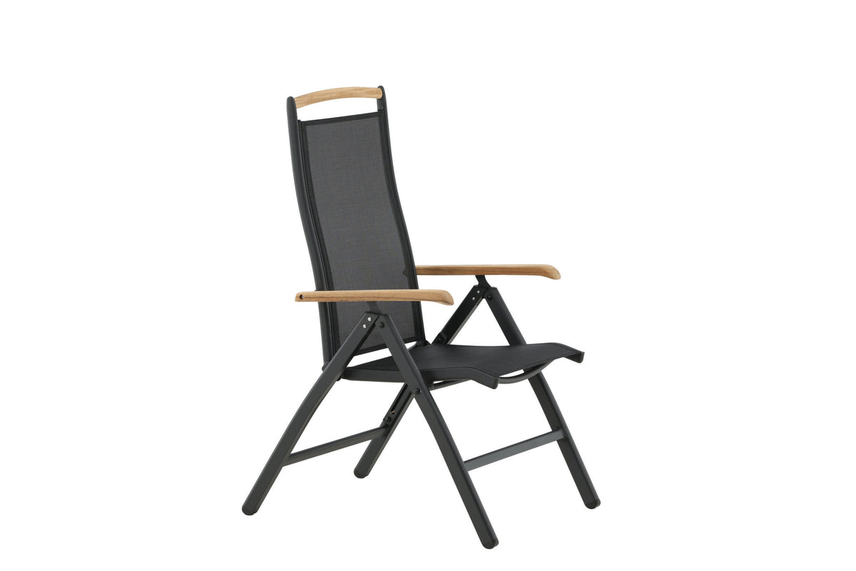 Panama Gartenstuhl in Schwarz präsentiert im Onlineshop von KAQTU Design AG. Gartenstuhl mit Armlehnen ist von Venture Home