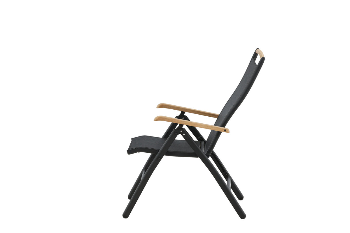 Panama Gartenstuhl in Schwarz präsentiert im Onlineshop von KAQTU Design AG. Gartenstuhl mit Armlehnen ist von Venture Home