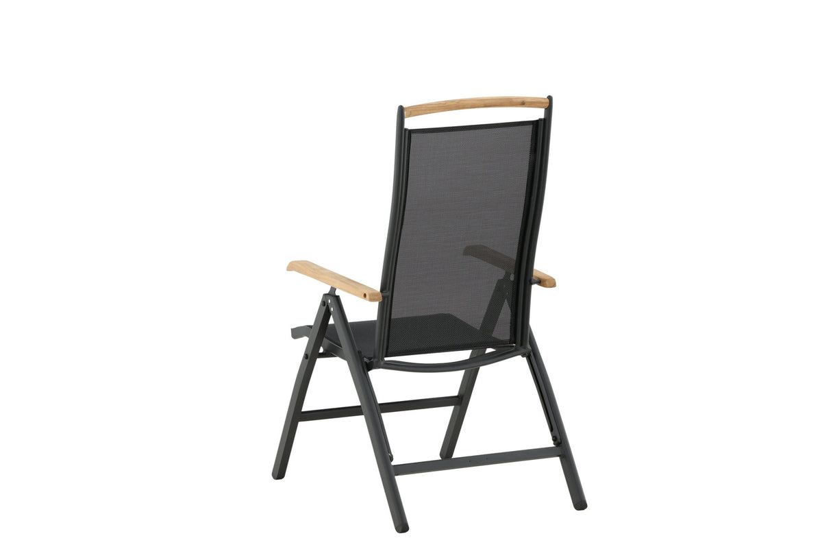 Panama Gartenstuhl in Schwarz präsentiert im Onlineshop von KAQTU Design AG. Gartenstuhl mit Armlehnen ist von Venture Home