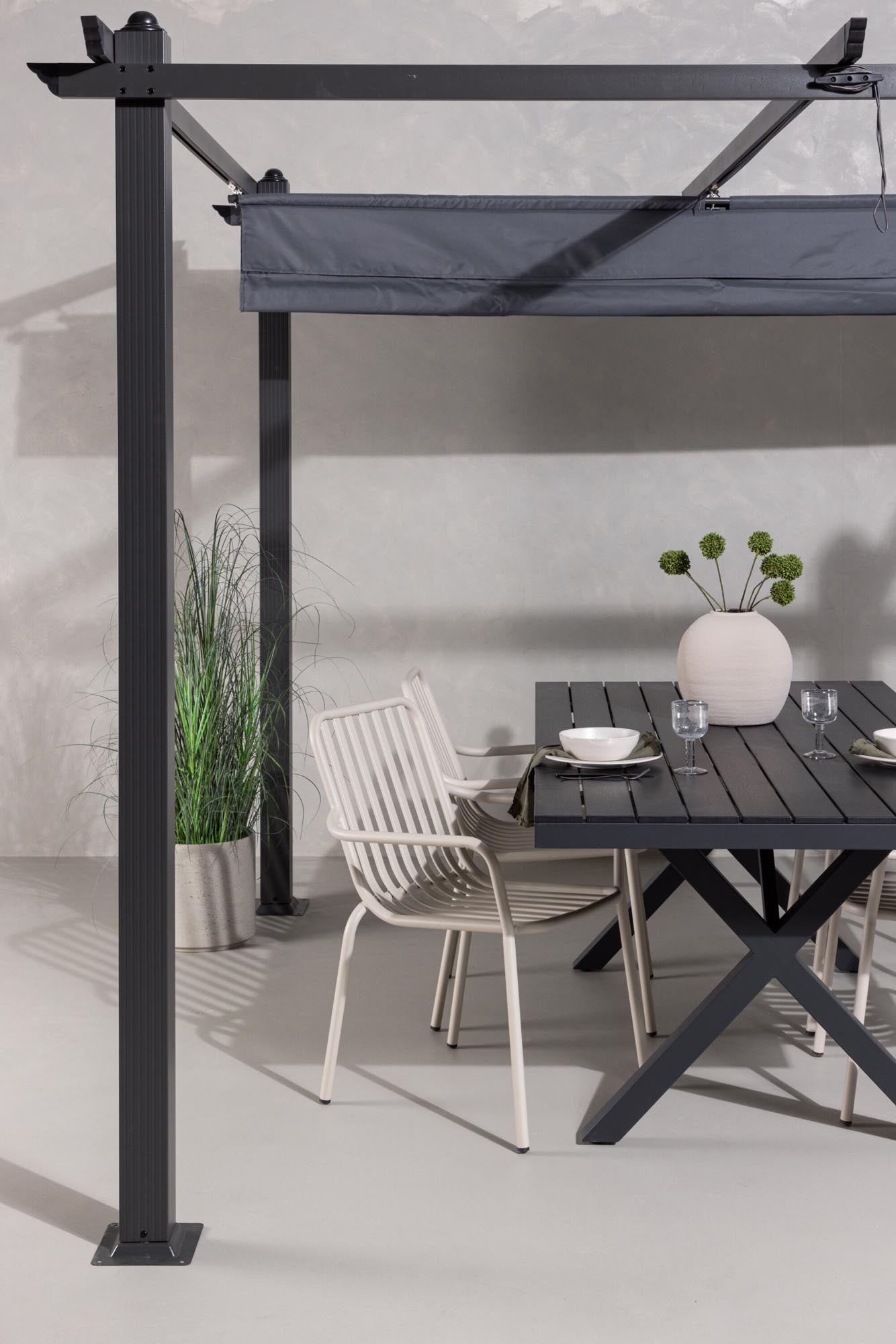 Lazio Pavillon in Grau präsentiert im Onlineshop von KAQTU Design AG. Pavillon ist von Venture Home