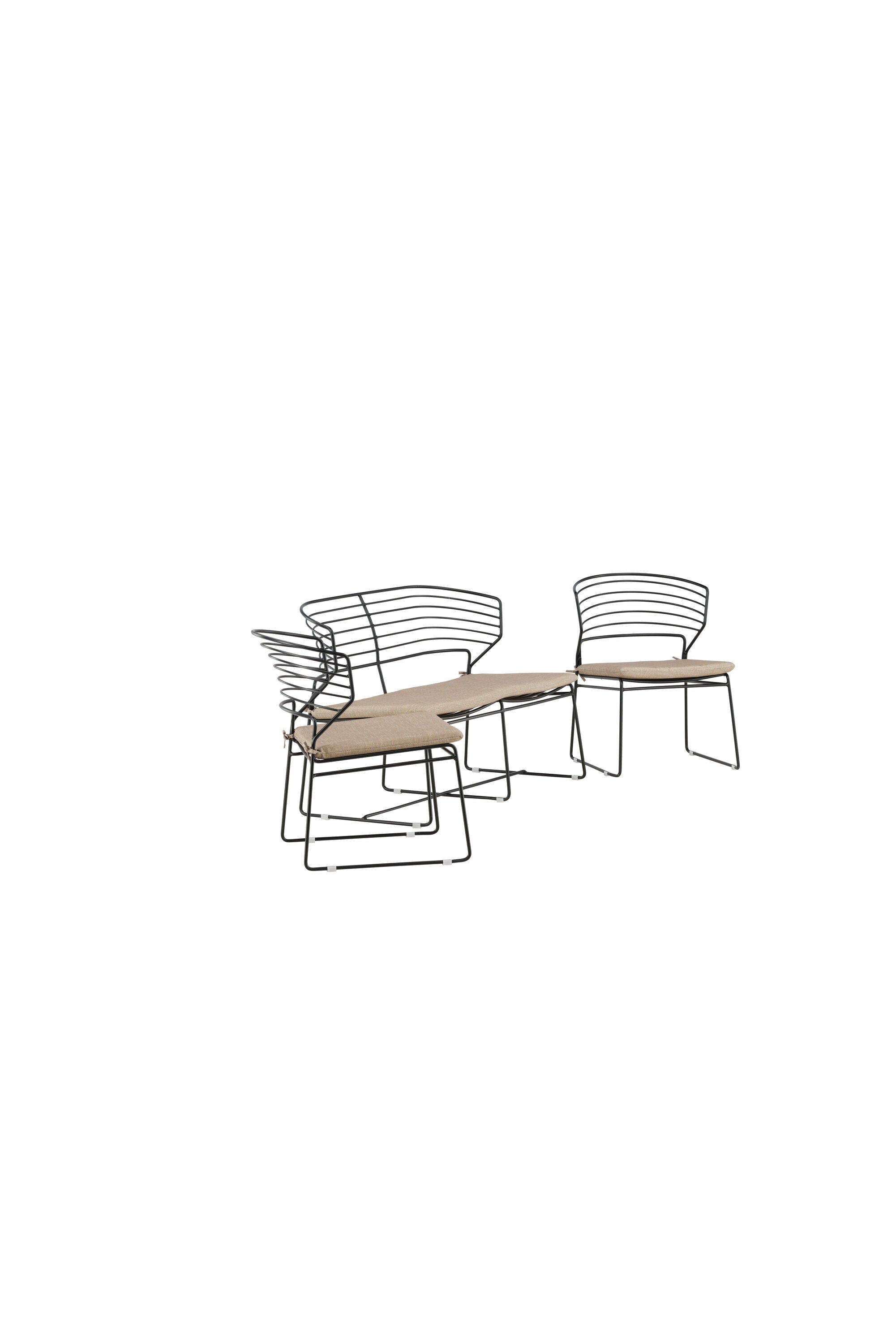 Milano Loungeset Outdoor in Schwarz präsentiert im Onlineshop von KAQTU Design AG. Loungeset ist von Venture Home