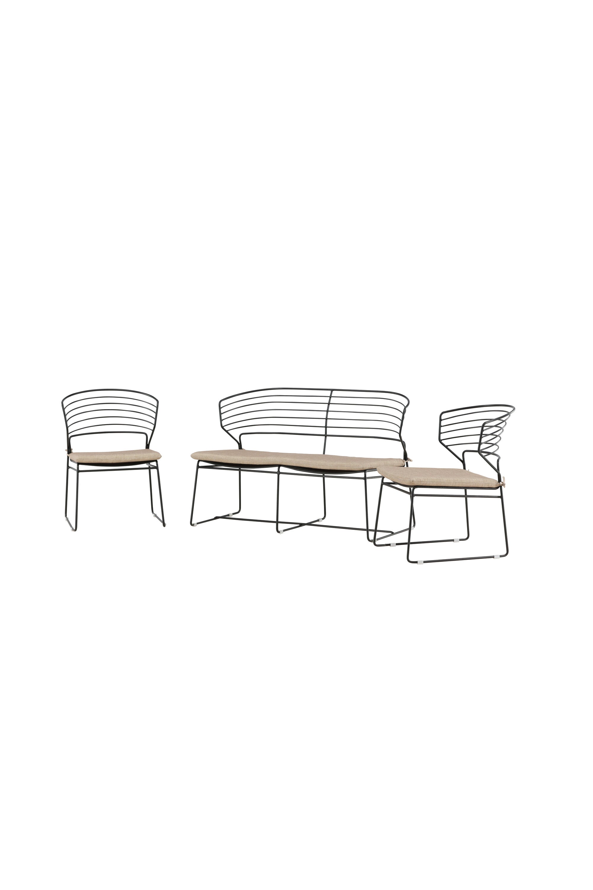Milano Loungeset Outdoor in Schwarz präsentiert im Onlineshop von KAQTU Design AG. Loungeset ist von Venture Home