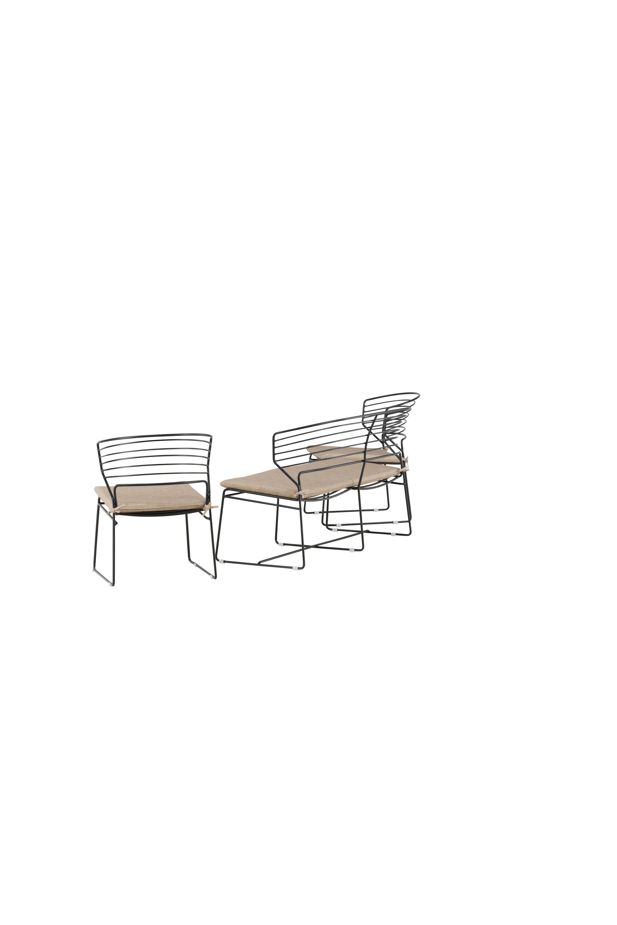 Milano Loungeset Outdoor in Schwarz präsentiert im Onlineshop von KAQTU Design AG. Loungeset ist von Venture Home