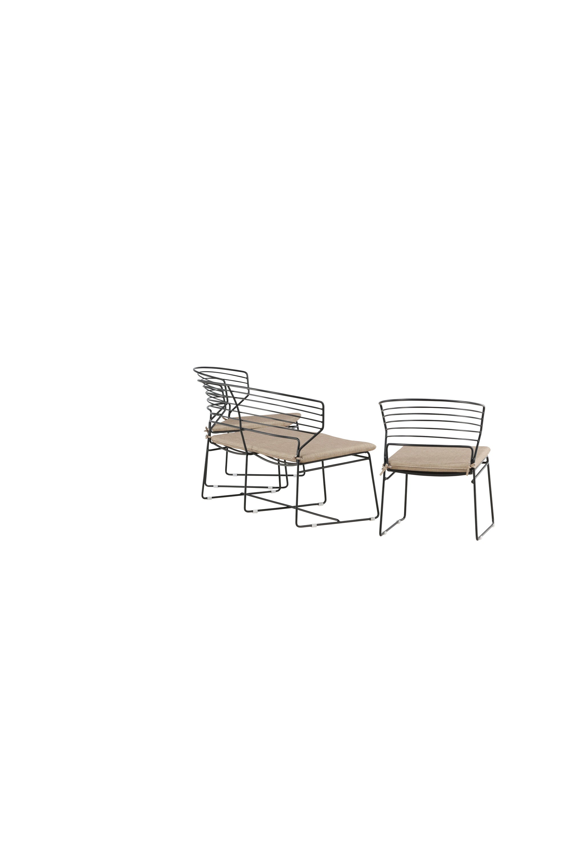 Milano Loungeset Outdoor in Schwarz präsentiert im Onlineshop von KAQTU Design AG. Loungeset ist von Venture Home