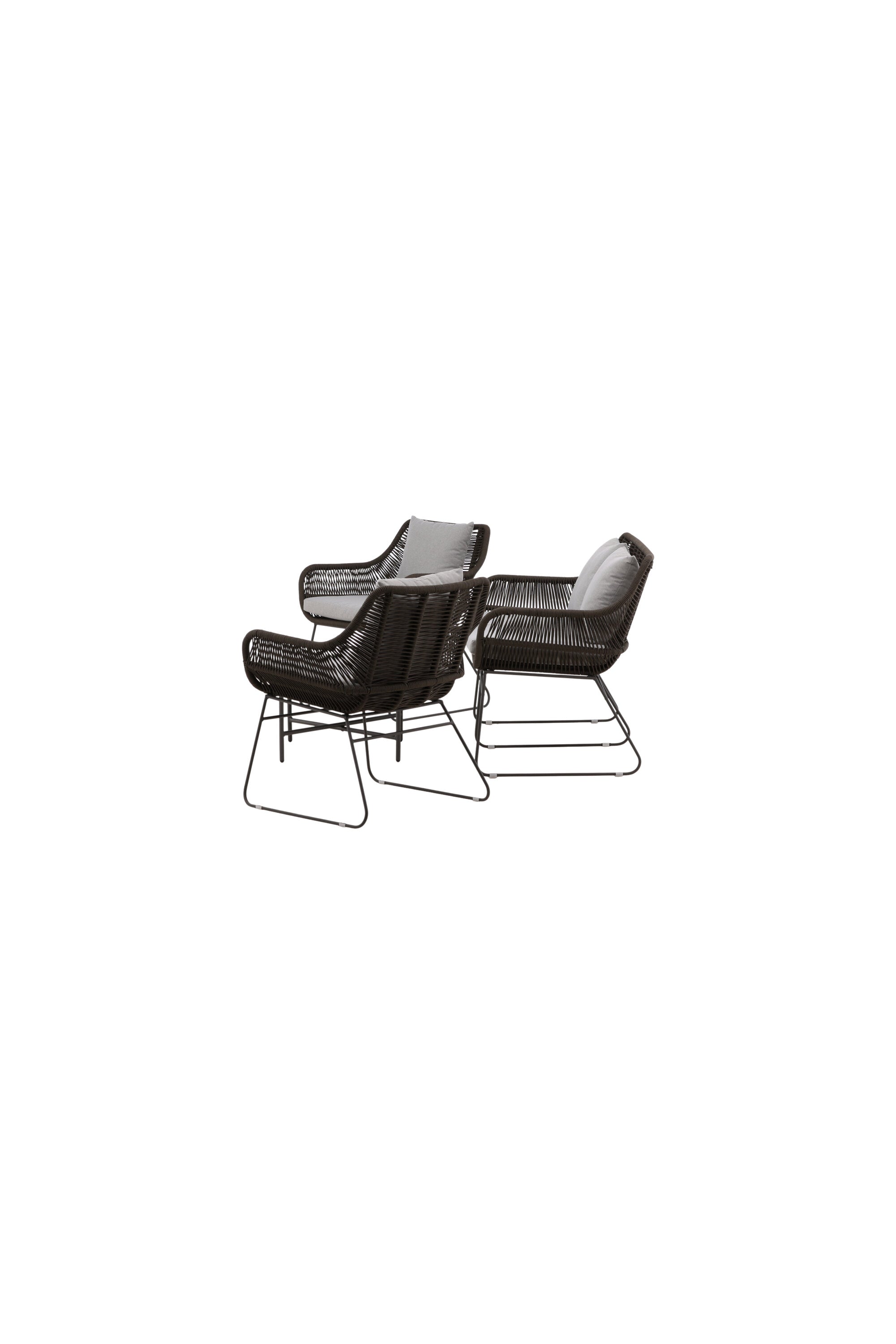Davao Conversation Set in Grau/Braun/Dunkelgrau präsentiert im Onlineshop von KAQTU Design AG. Loungeset ist von Venture Home