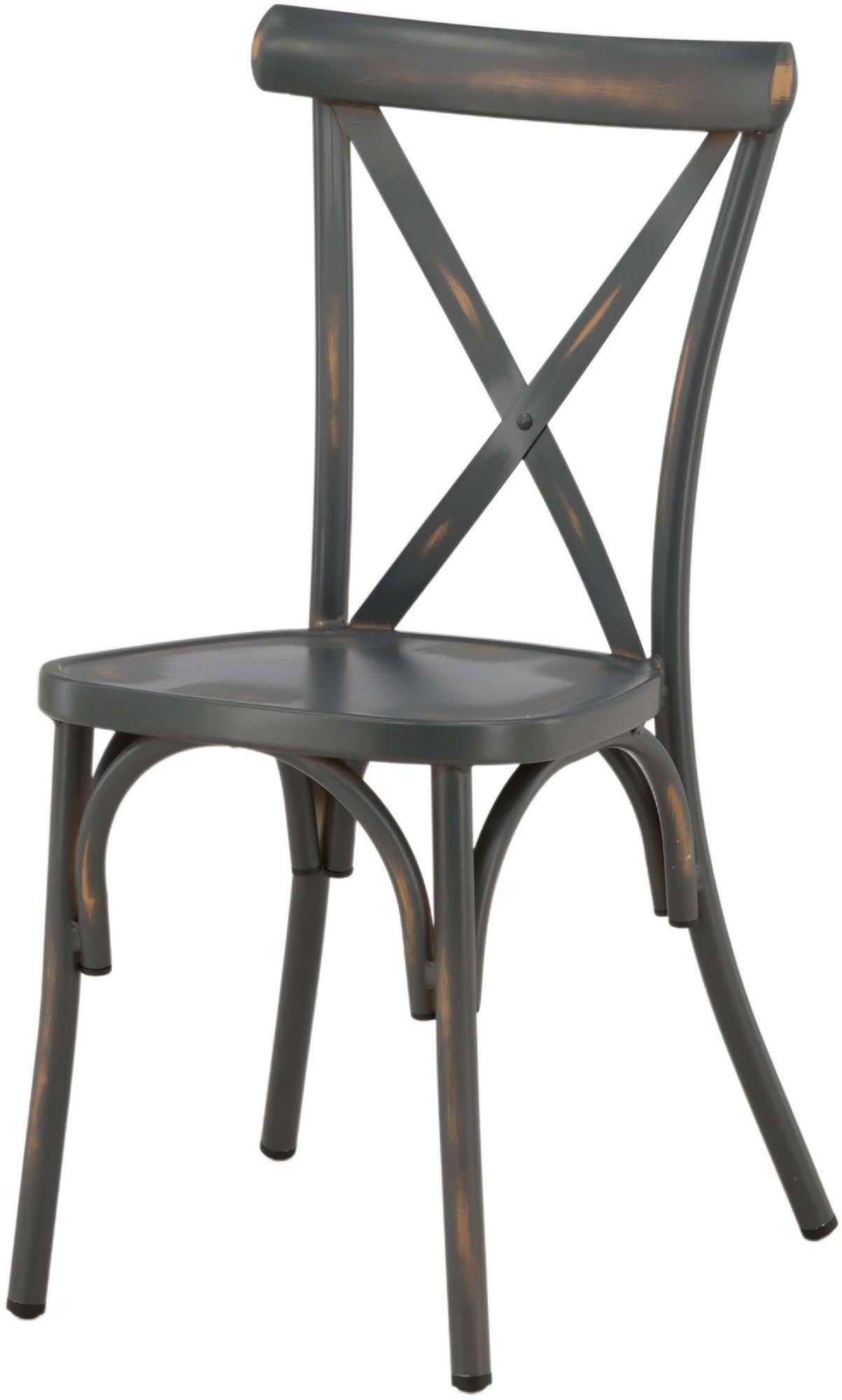 Tablas Stuhl von Venture Home: Stilvolles Industriedesign, wetterfestes Aluminium und stapelbar für jeden Garten.