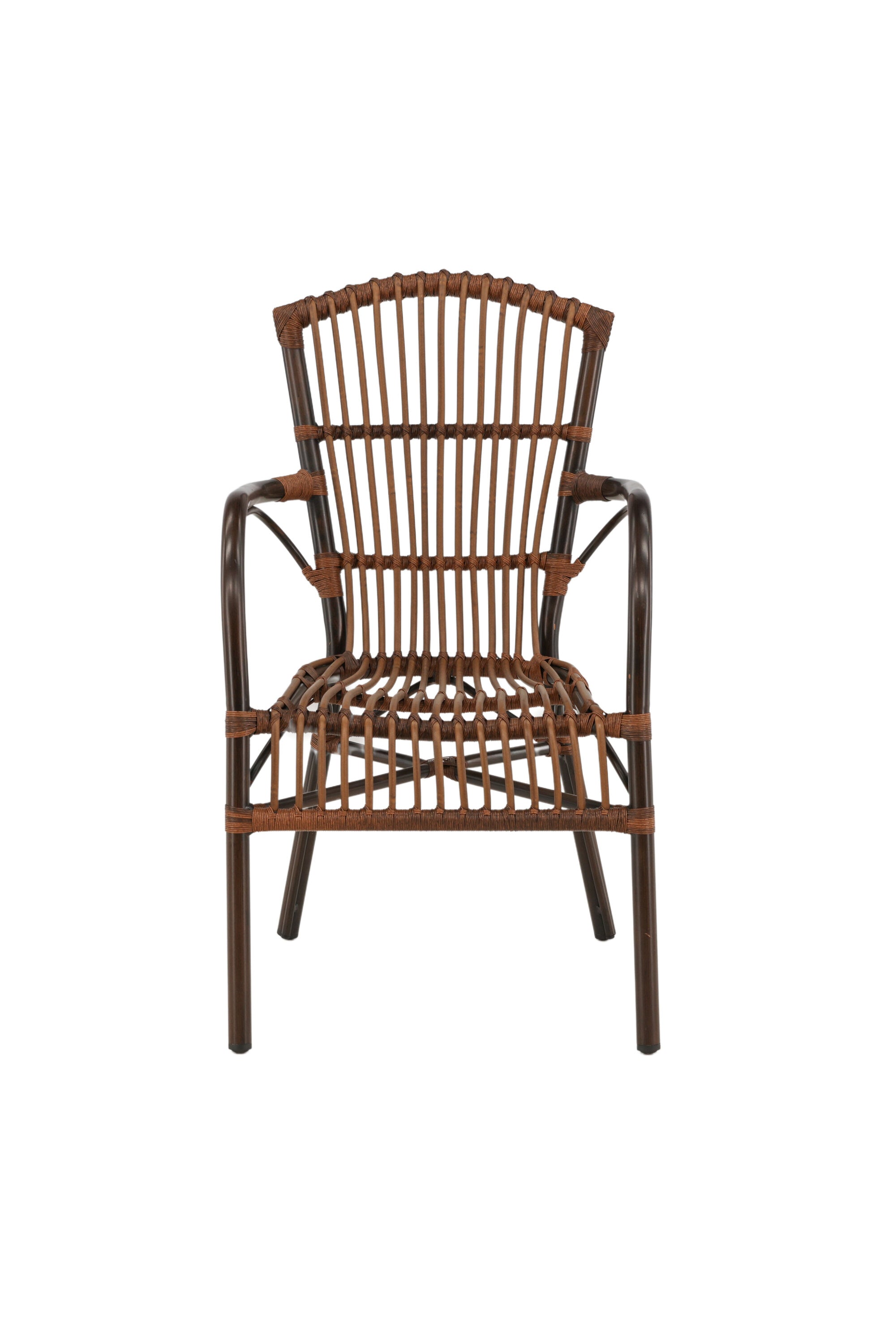 Galera Stuhl in Braun präsentiert im Onlineshop von KAQTU Design AG. Gartenstuhl mit Armlehnen ist von Venture Home