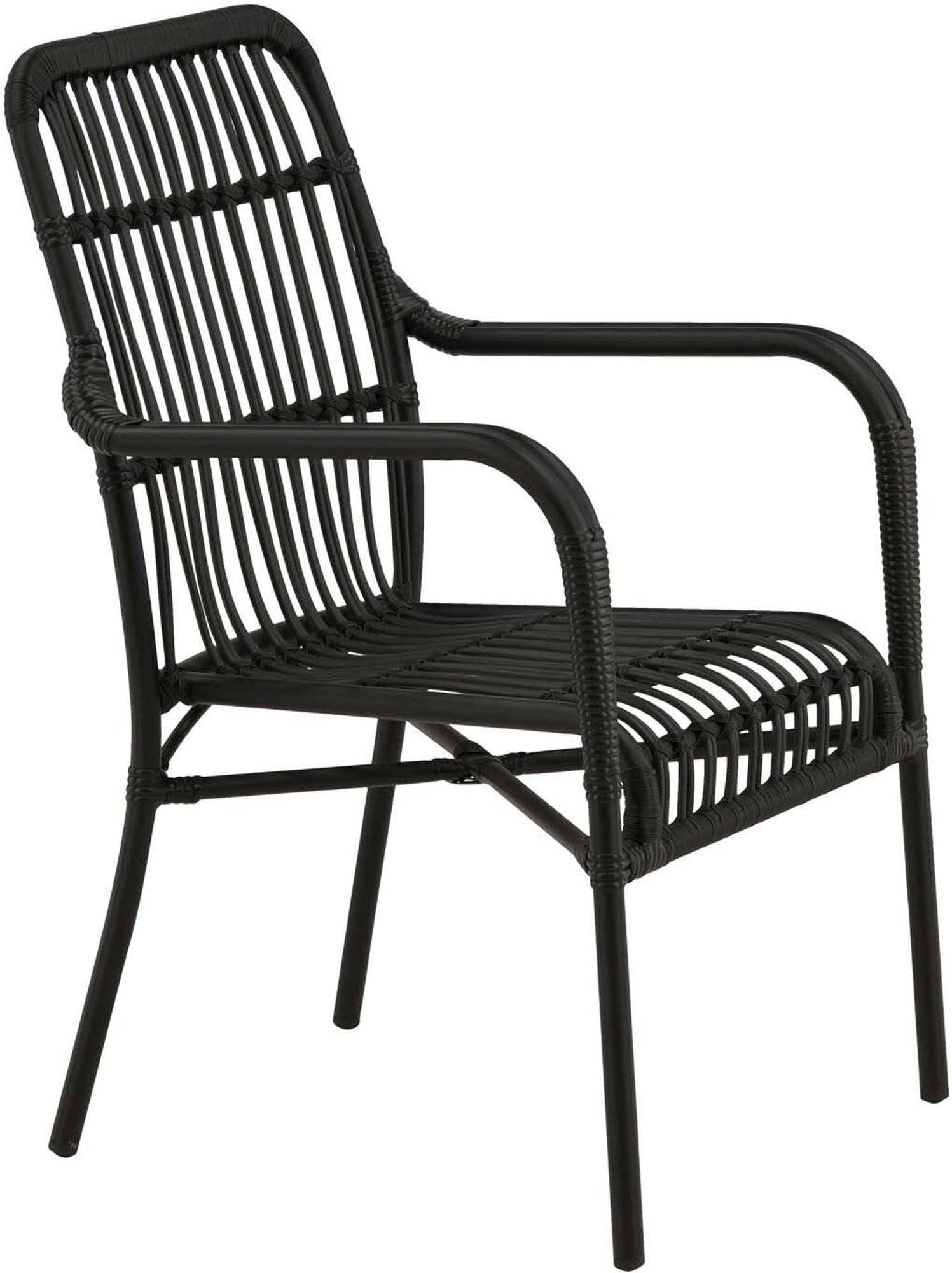 Rizal Stuhl von Venture Home: Eleganter Outdoor-Sessel aus langlebigem Aluminium und Rattan für höchsten Komfort im Freien.