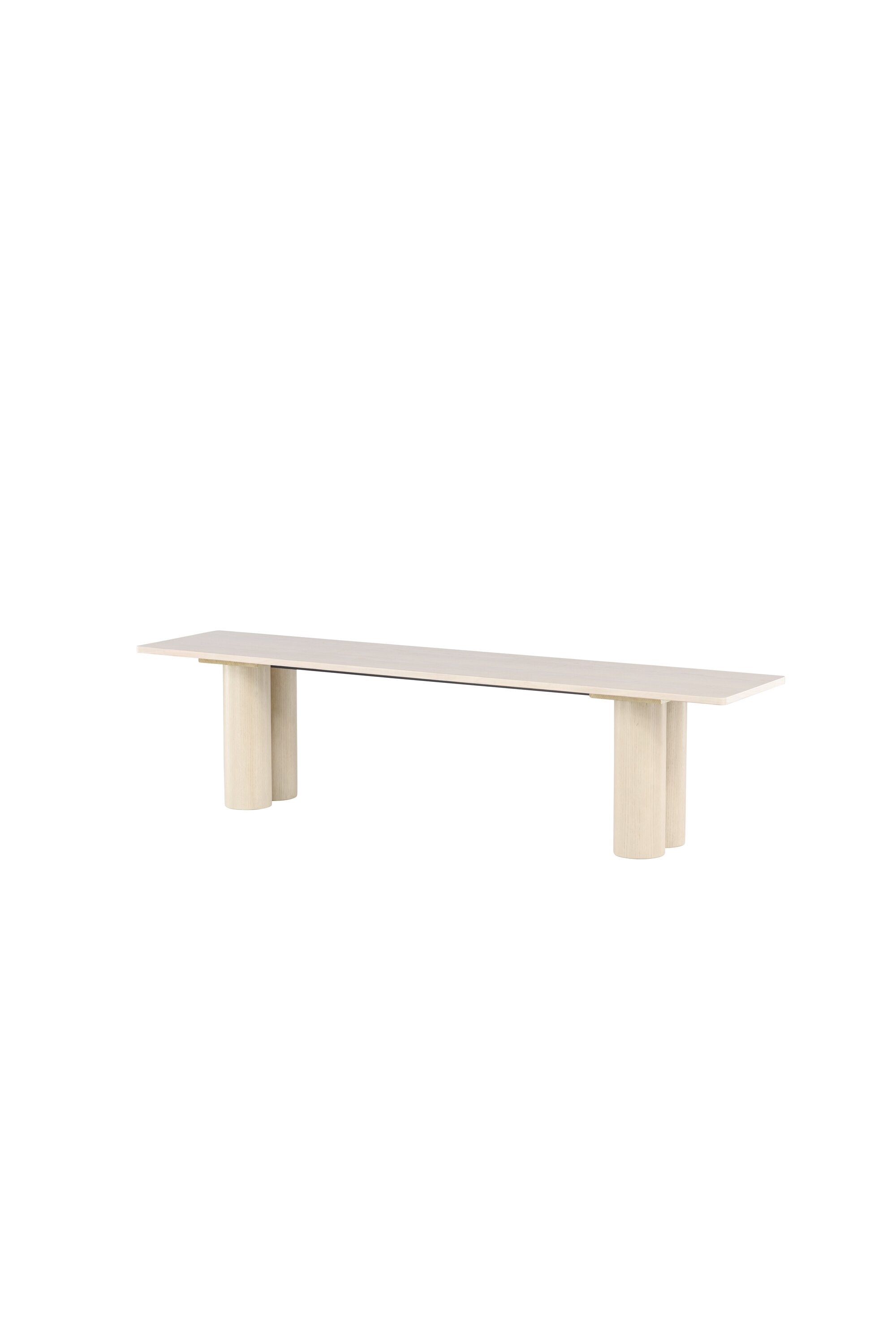 Elegante Olivia Sitzbank in Weißwäsche von Venture Home, ideal für stilvolle Wohnräume und gemütliche Sitzgelegenheiten.