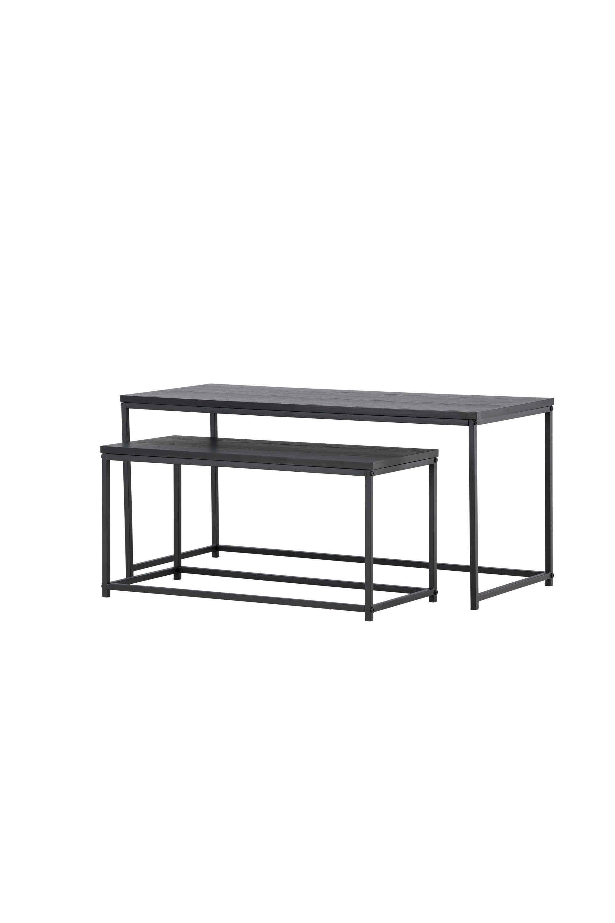 Moderner Staal Sofatisch von Venture Home mit Glasplatte.