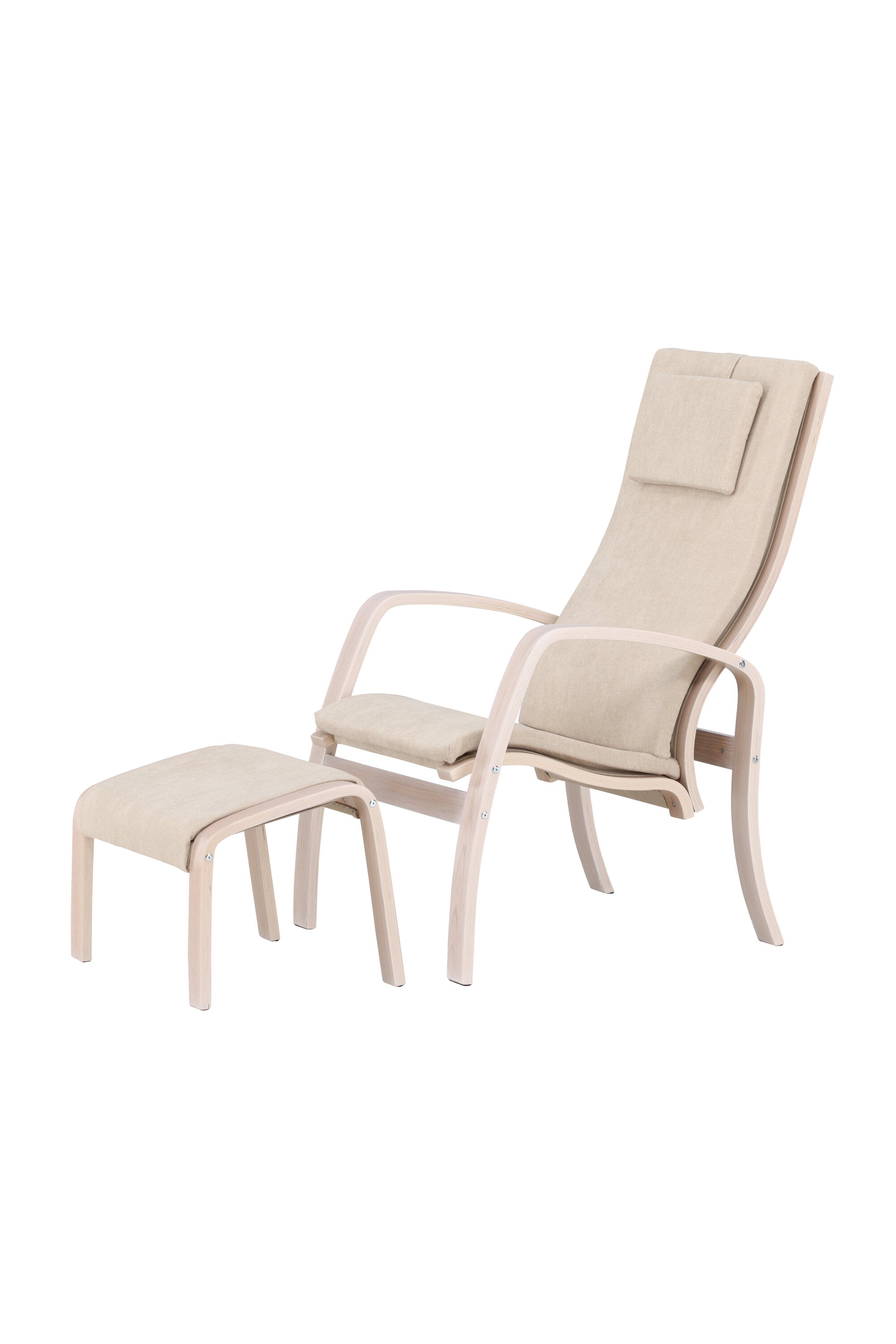 Grötö Lounge Stuhl in Hellgrau/ Weisswäsche präsentiert im Onlineshop von KAQTU Design AG. Sessel ist von Venture Home