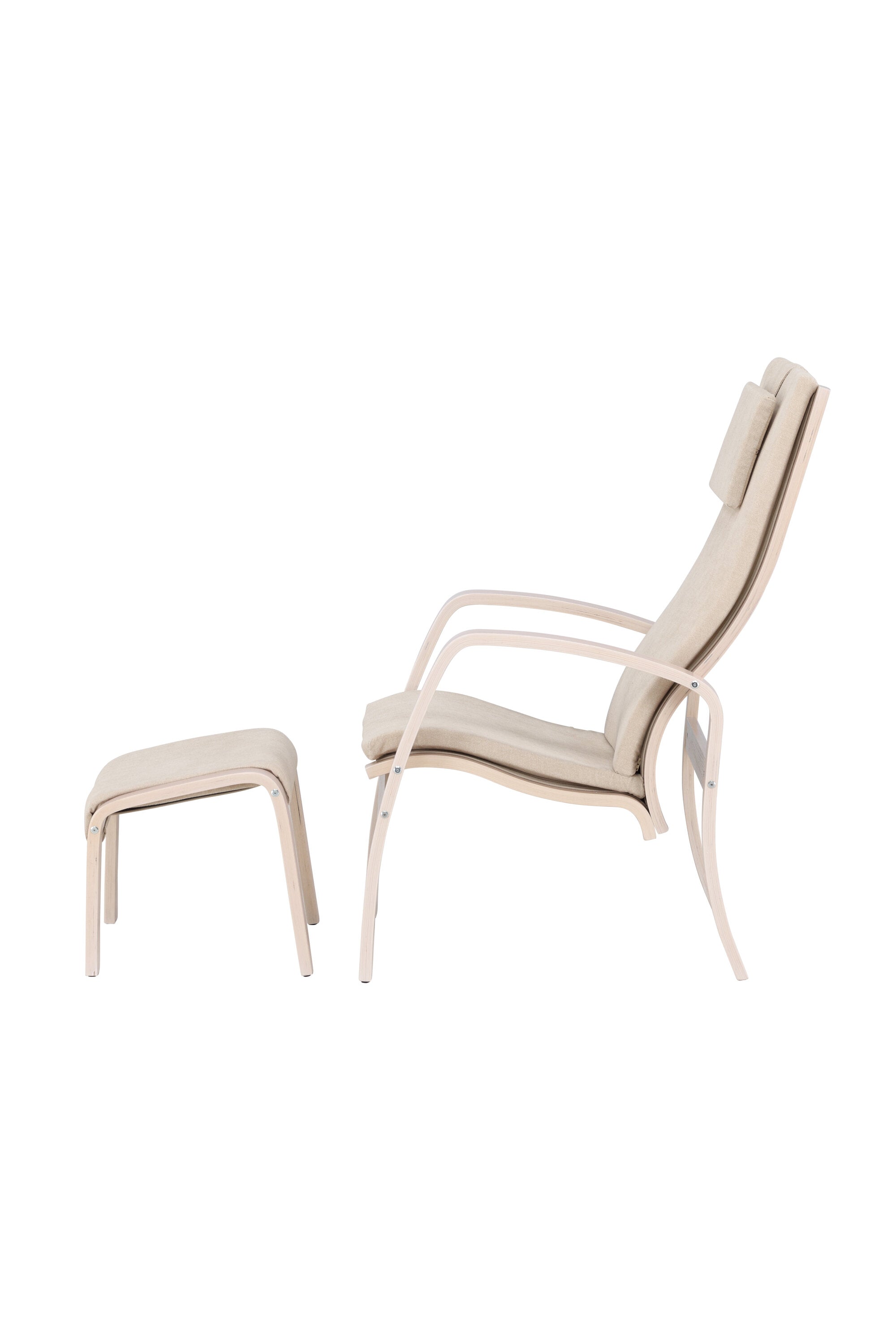 Grötö Lounge Stuhl in Hellgrau/ Weisswäsche präsentiert im Onlineshop von KAQTU Design AG. Sessel ist von Venture Home
