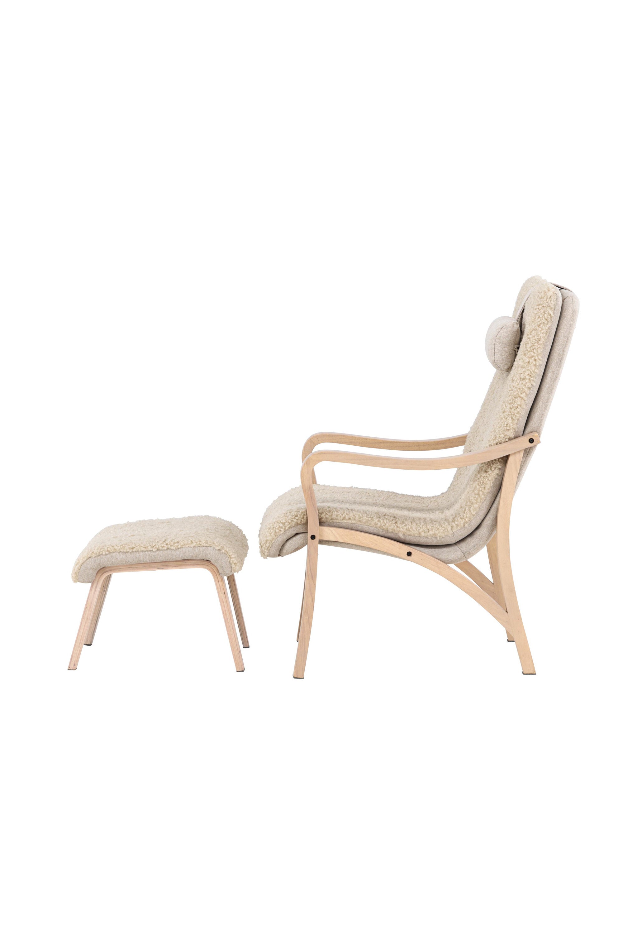 Fårö Lounge Stuhl in Beige/Braun präsentiert im Onlineshop von KAQTU Design AG. Sessel ist von Venture Home