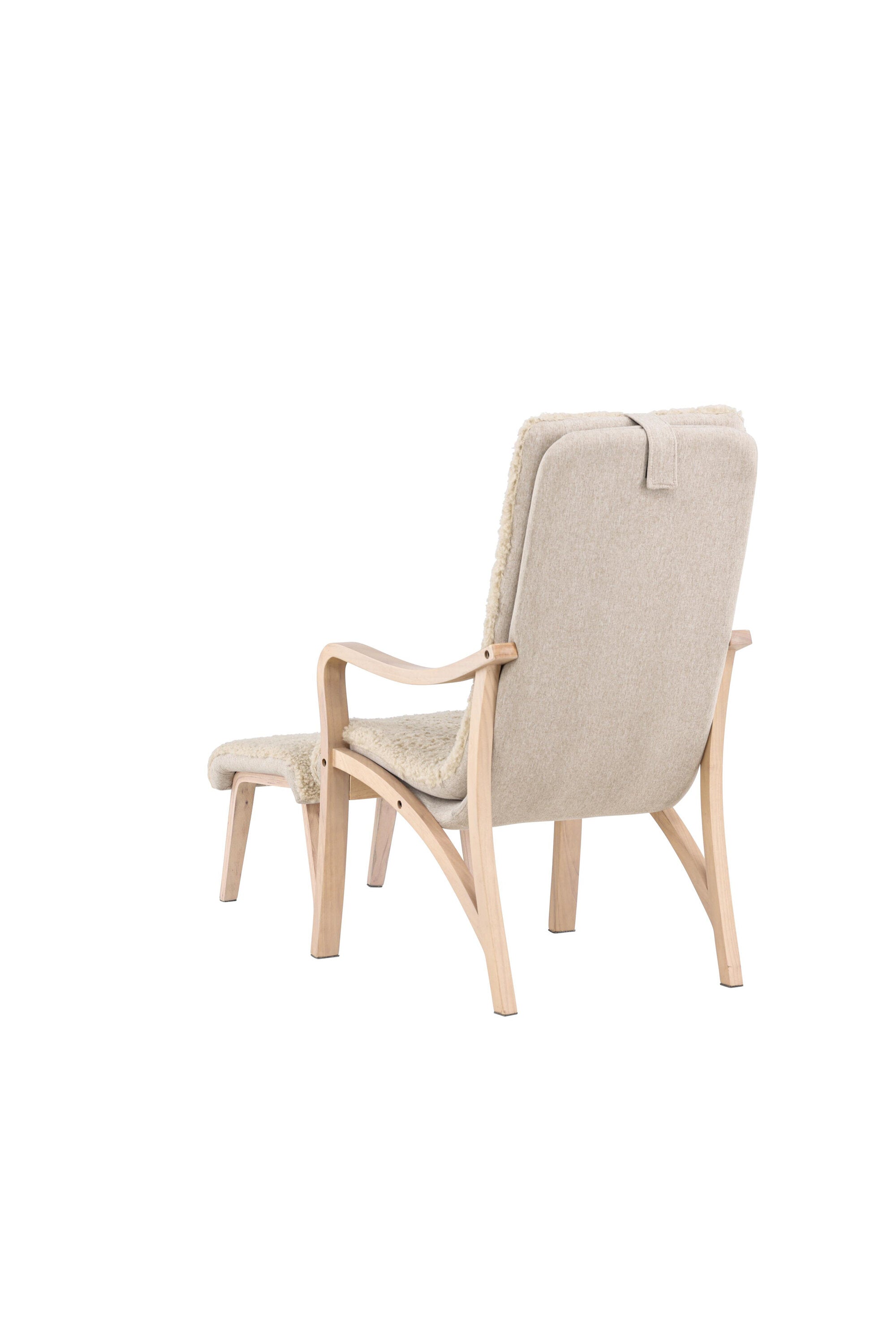 Fårö Lounge Stuhl in Beige/Braun präsentiert im Onlineshop von KAQTU Design AG. Sessel ist von Venture Home