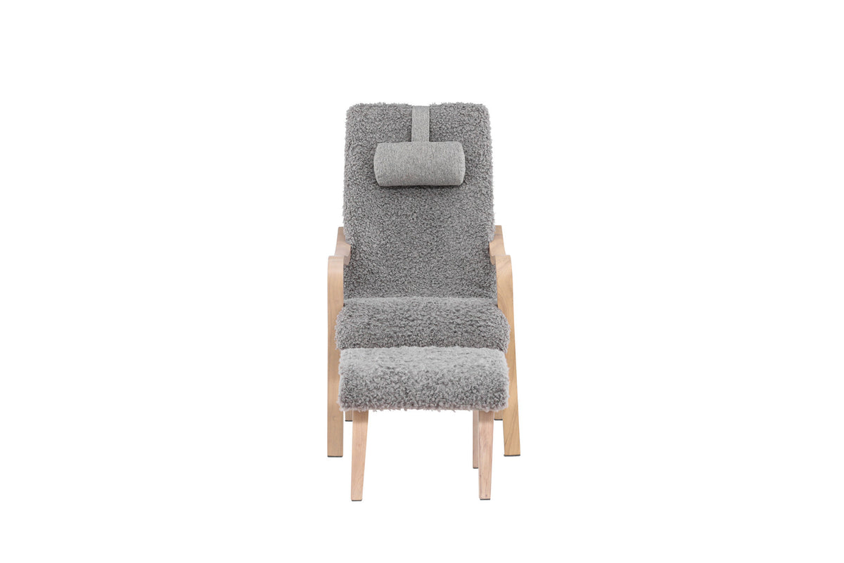 Fårö Lounge Stuhl in Hellgrau/ Weisswäsche präsentiert im Onlineshop von KAQTU Design AG. Sessel ist von Venture Home