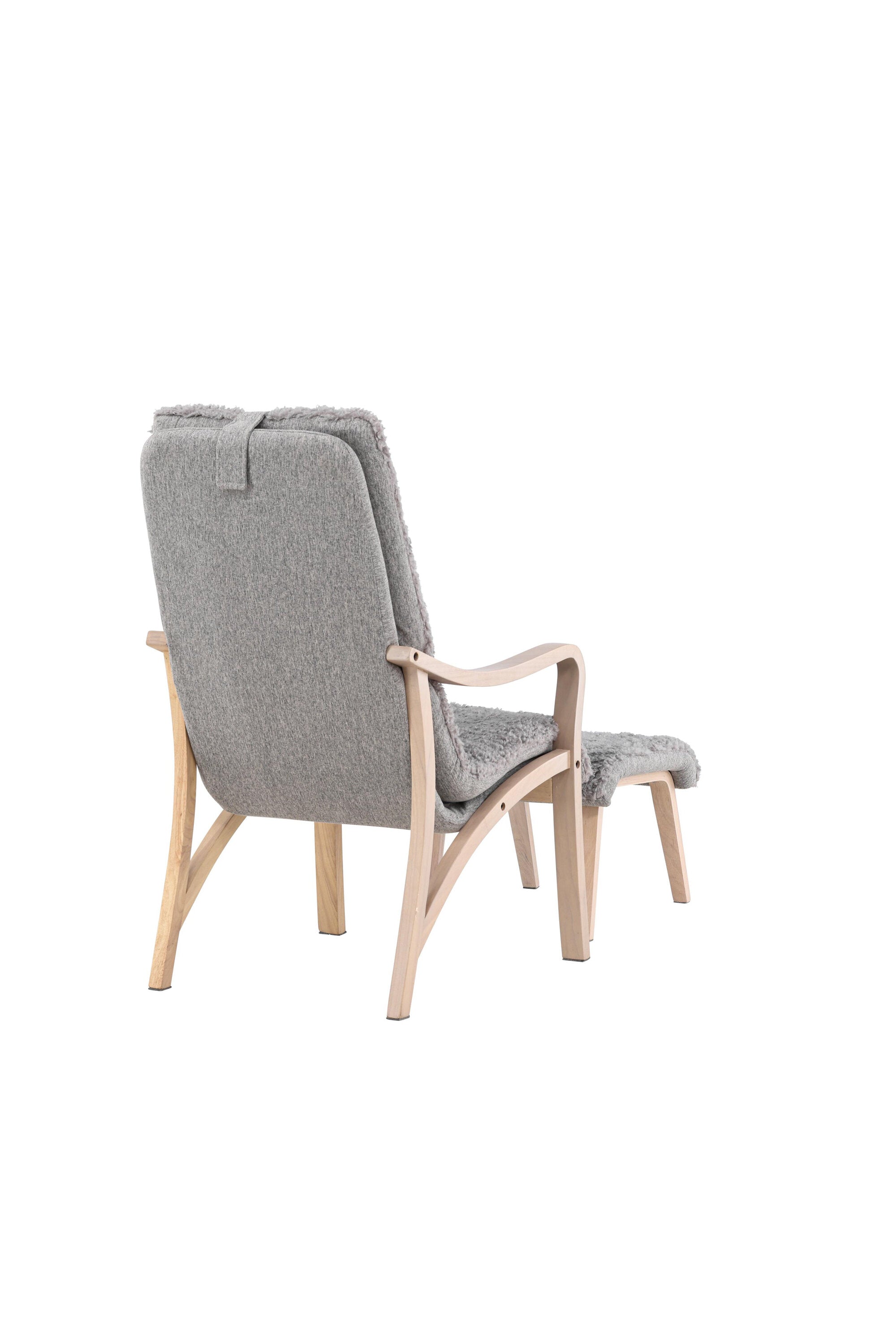 Fårö Lounge Stuhl in Hellgrau/ Weisswäsche präsentiert im Onlineshop von KAQTU Design AG. Sessel ist von Venture Home