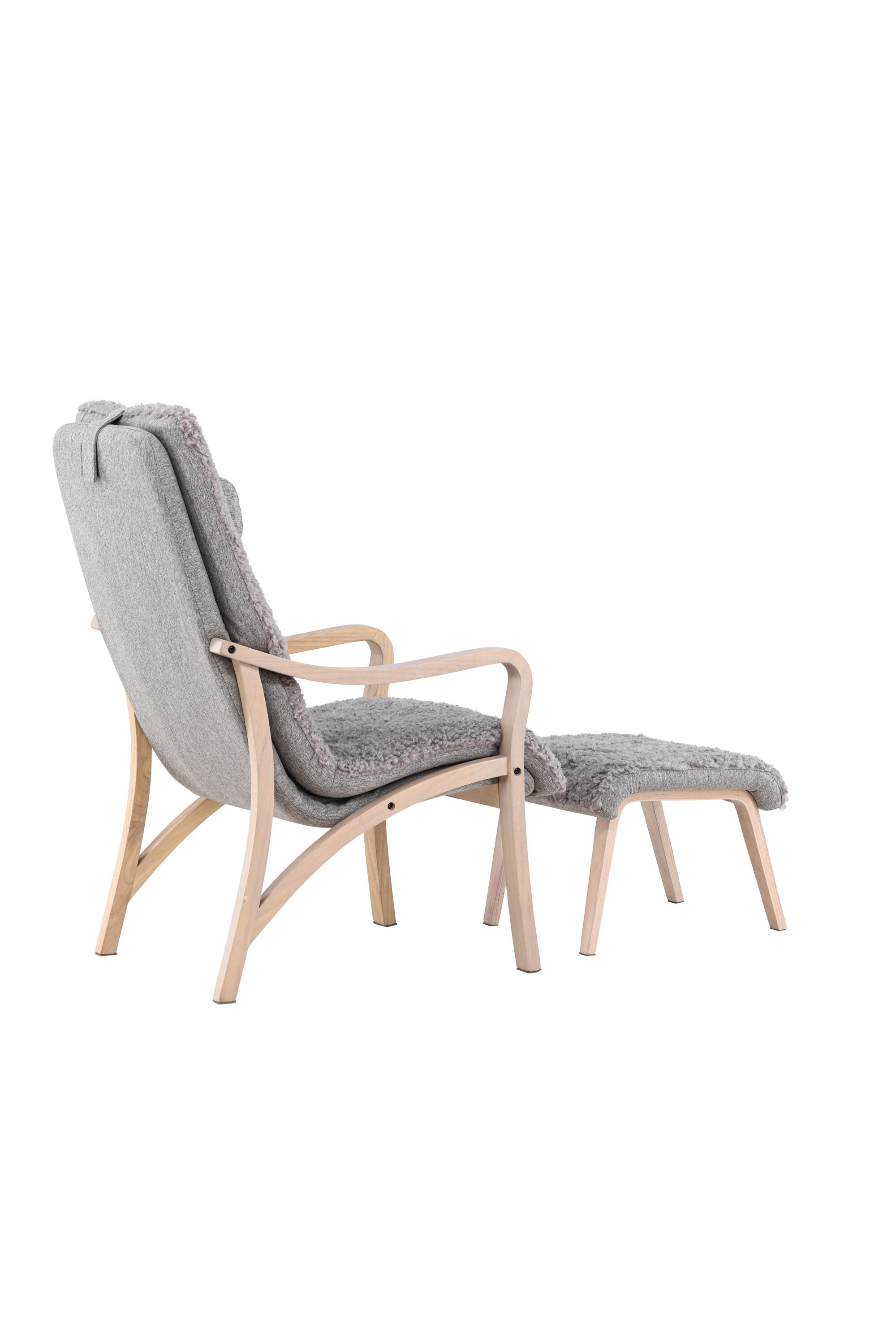 Fårö Lounge Stuhl in Hellgrau/ Weisswäsche präsentiert im Onlineshop von KAQTU Design AG. Sessel ist von Venture Home