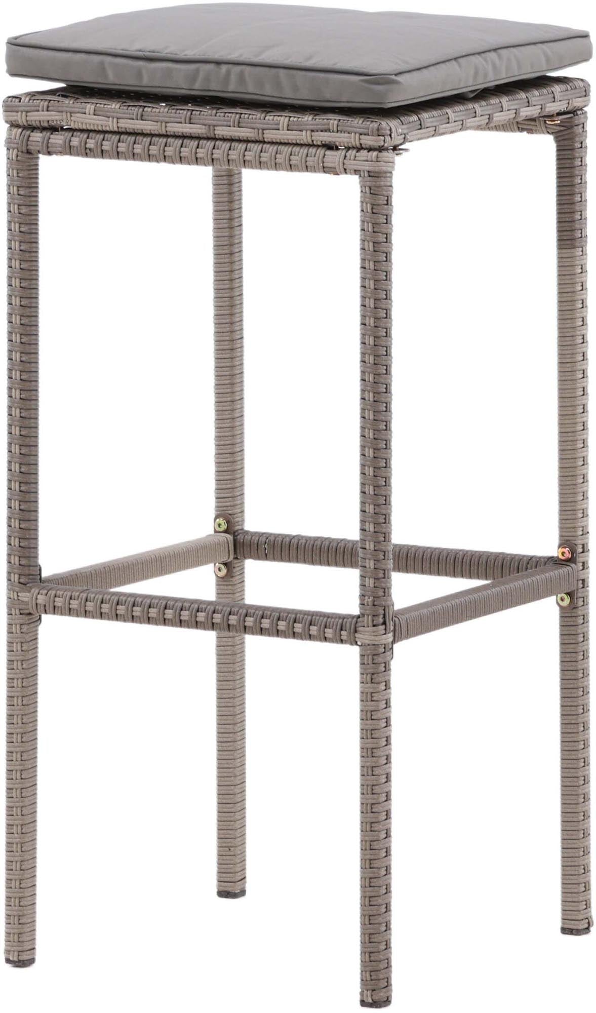 Alo Barstuhl Outdoor von Venture Home: Stilvoller, wetterfester Barstuhl aus Aluminium und Rattan für entspannte Stunden auf Ihrer Terrasse.