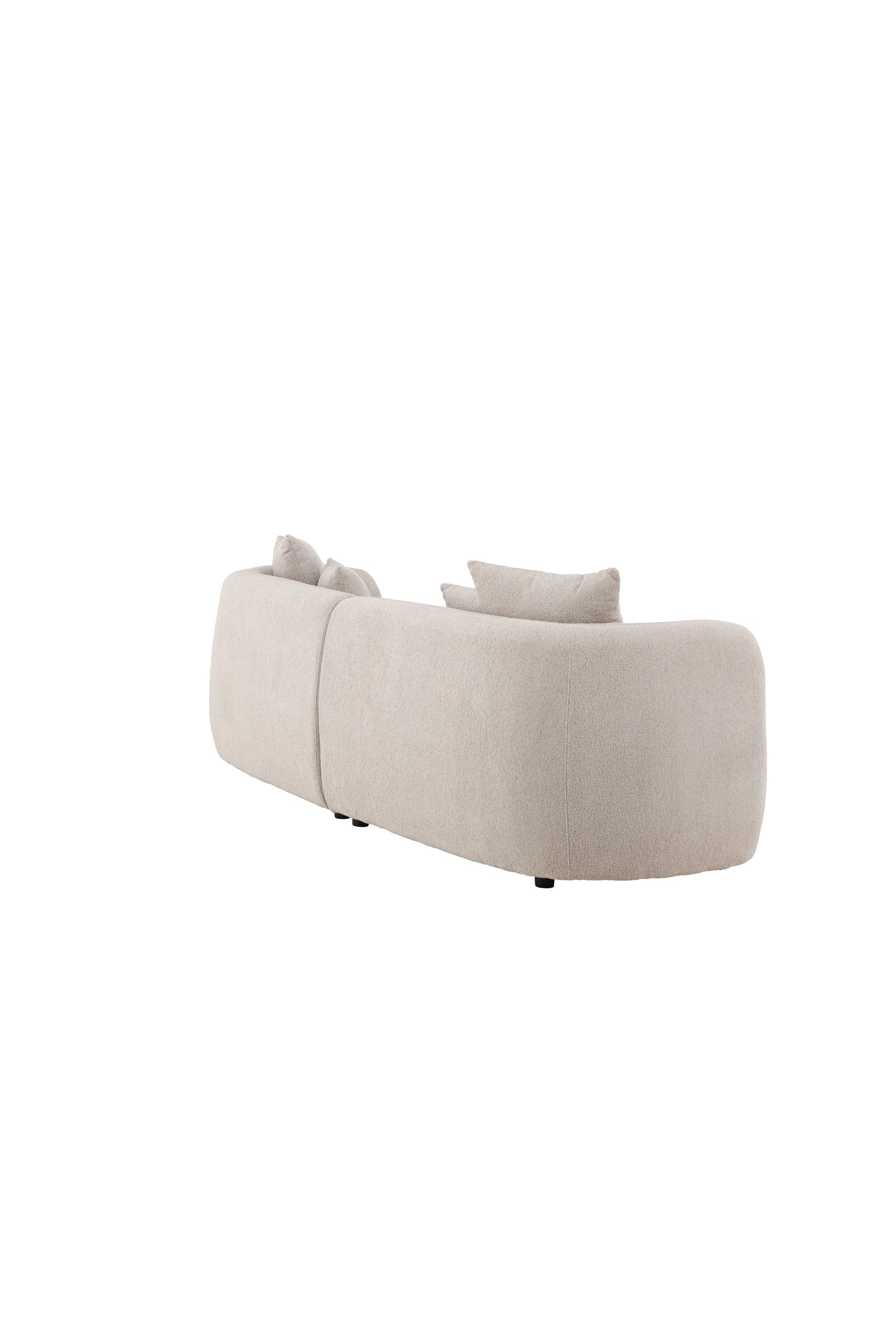 Erleben Sie das Cielo 3-Sitzer Sofa von Venture Home: Luxuriöses Bouclé, optimaler Komfort und zeitloses Design für Ihr Zuhause.