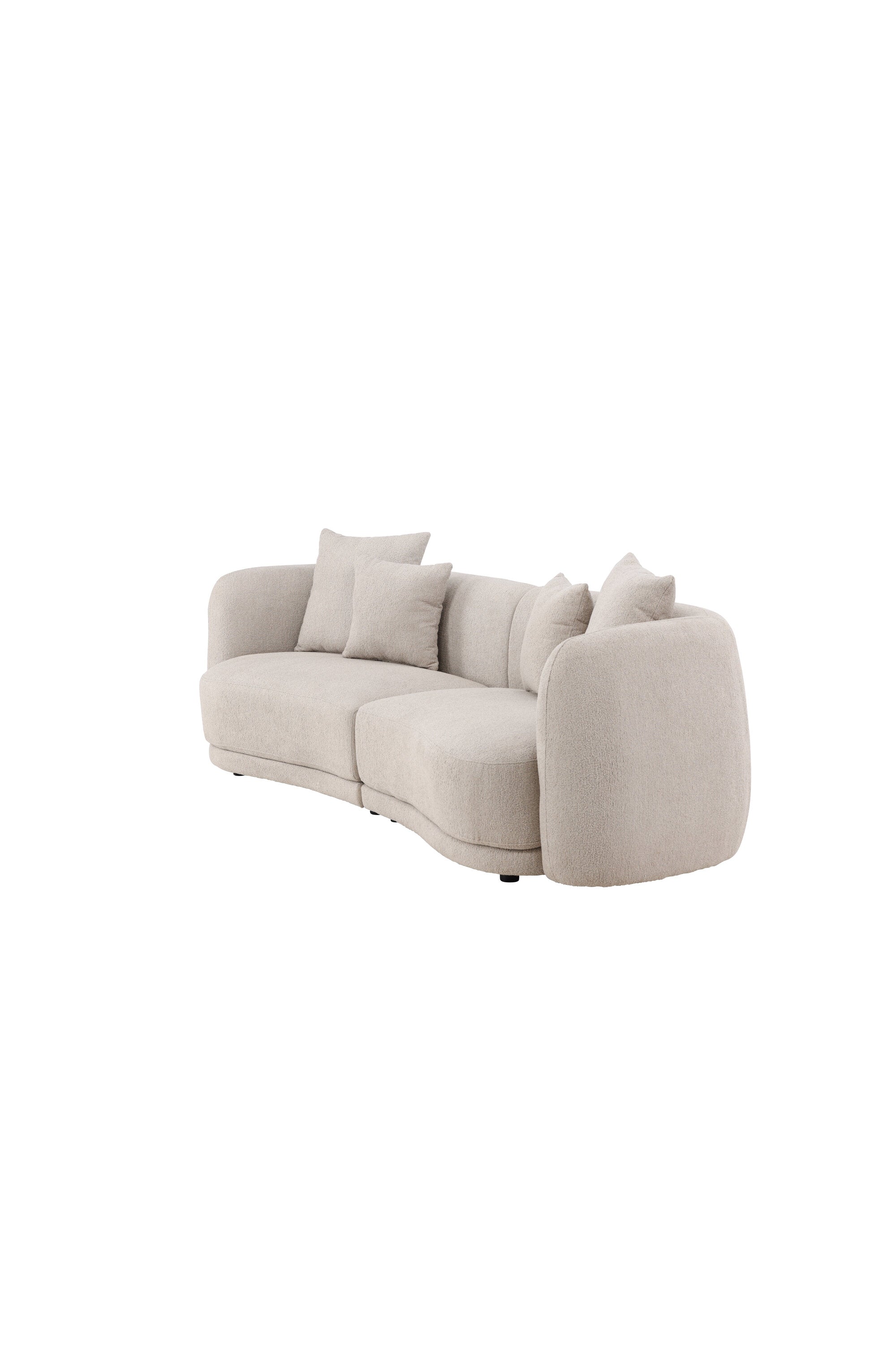 Erleben Sie das Cielo 3-Sitzer Sofa von Venture Home: Luxuriöses Bouclé, zeitloses Design und optimaler Komfort für Ihr Zuhause.