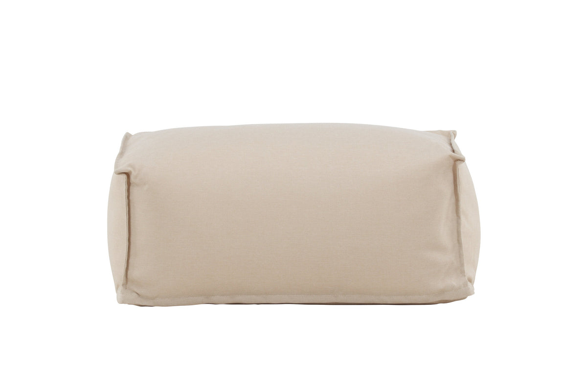 Beiger Pouf Redang Ottoman von Venture Home aus Olefin mit kompakter, rechteckiger Form, geeignet für den Aussenbereich auf Terrasse oder Balkon