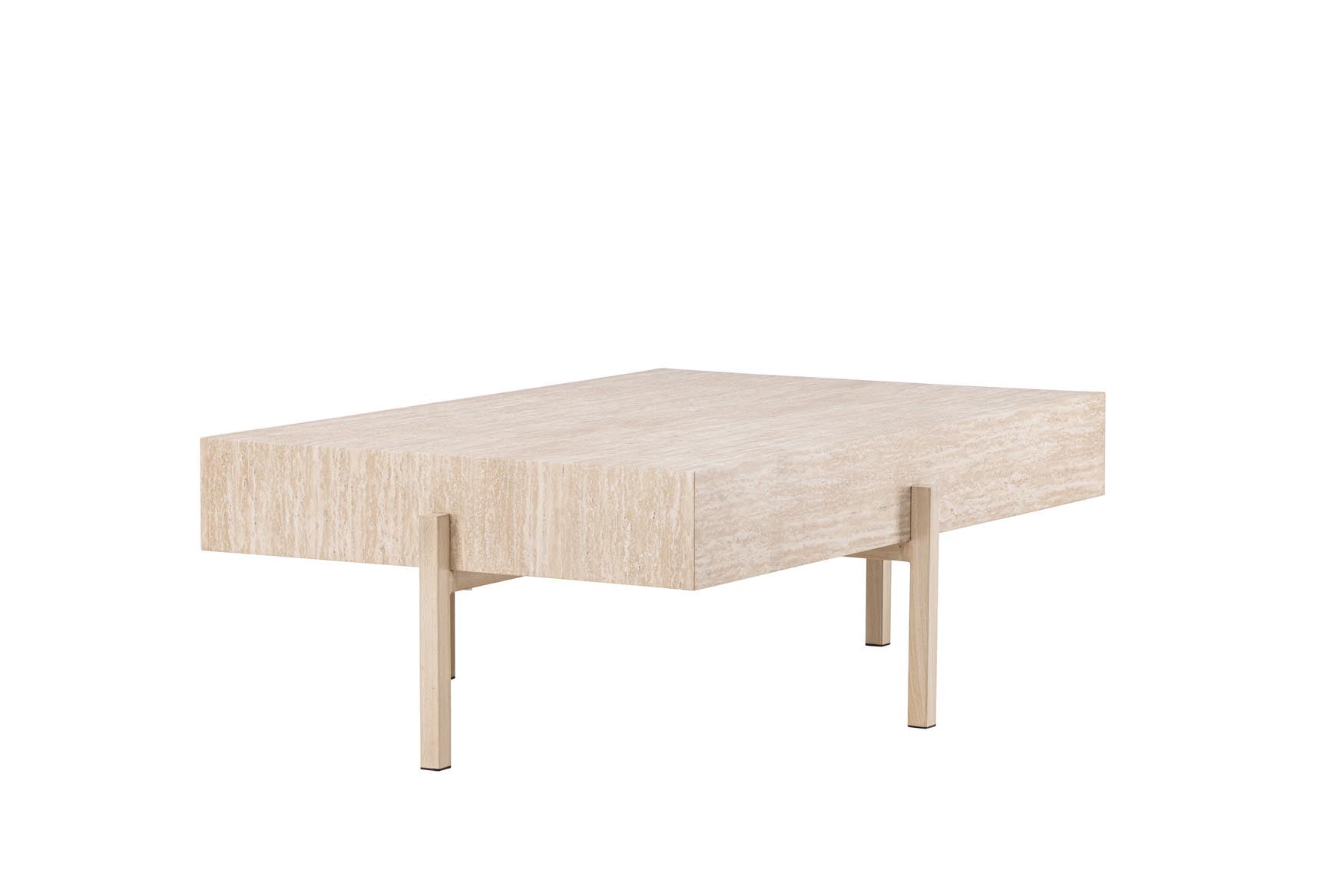 Vadholmen Sofatisch 76x130 von Vind: Stilvoller Tisch aus MDF und Stahl, perfekt für Ihr modernes Zuhause und vielseitig einsetzbar.