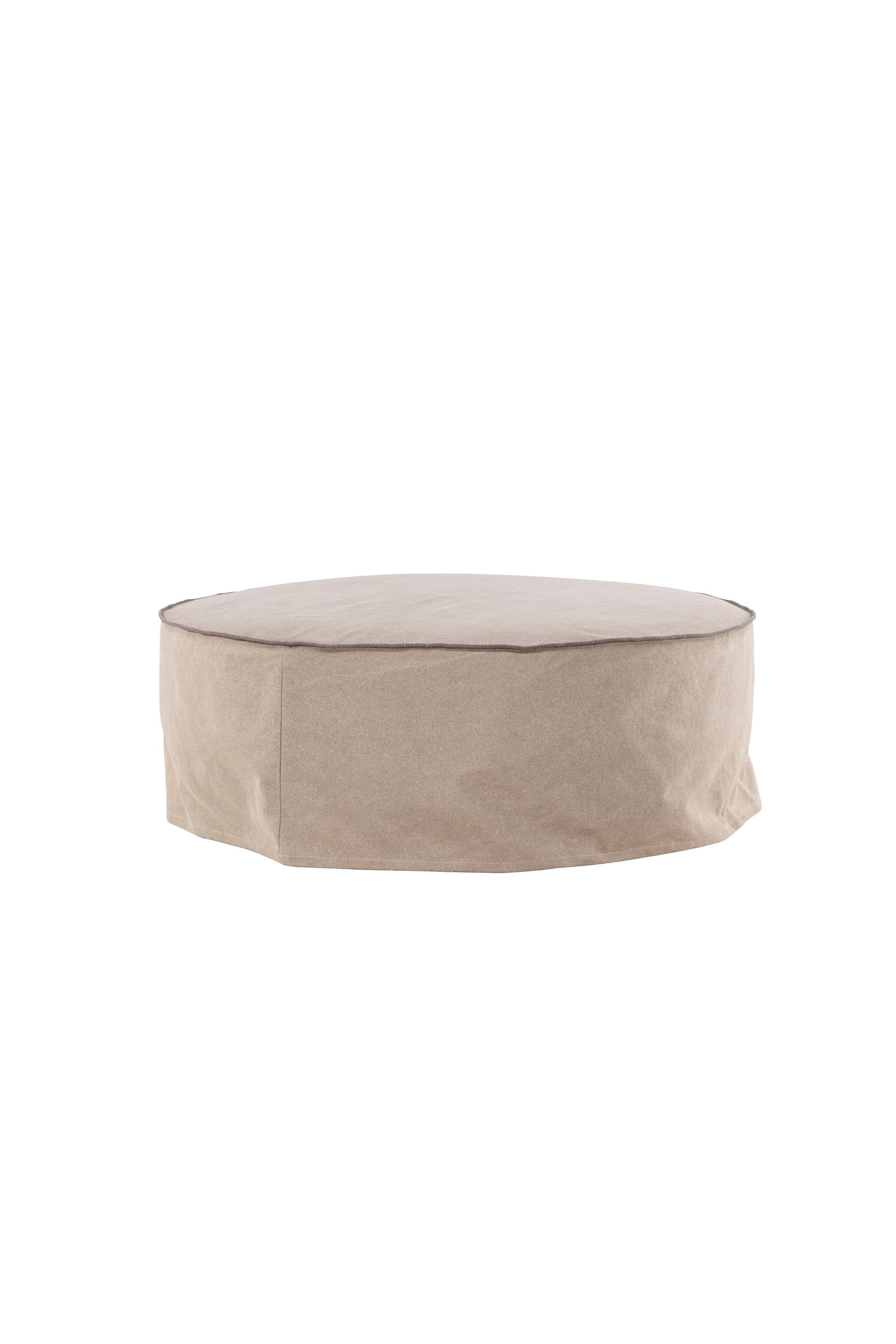 Vindö Ottoman ⌀101 in Brown Linen präsentiert im Onlineshop von KAQTU Design AG. Ottoman ist von Vind