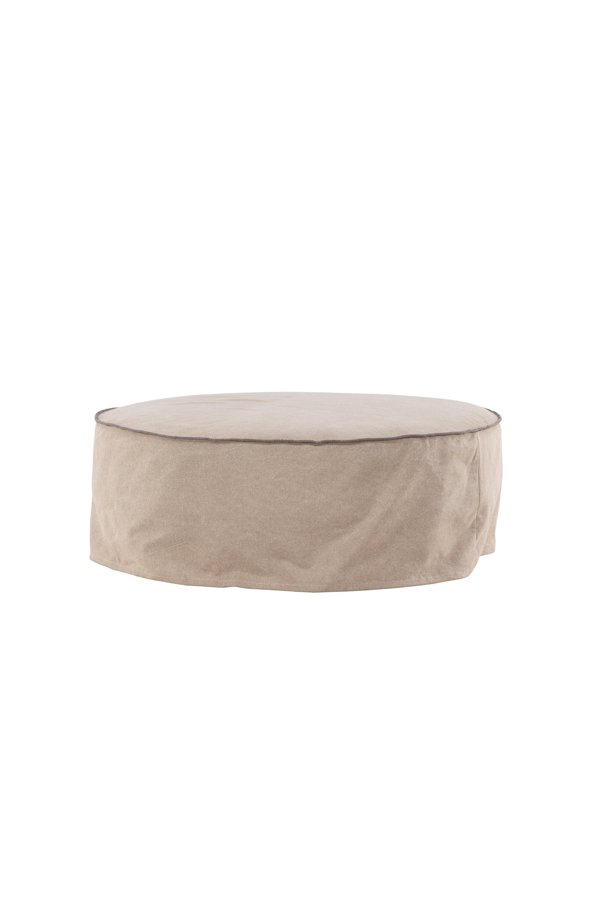 Vindö Ottoman ⌀101 in Brown Linen präsentiert im Onlineshop von KAQTU Design AG. Ottoman ist von Vind