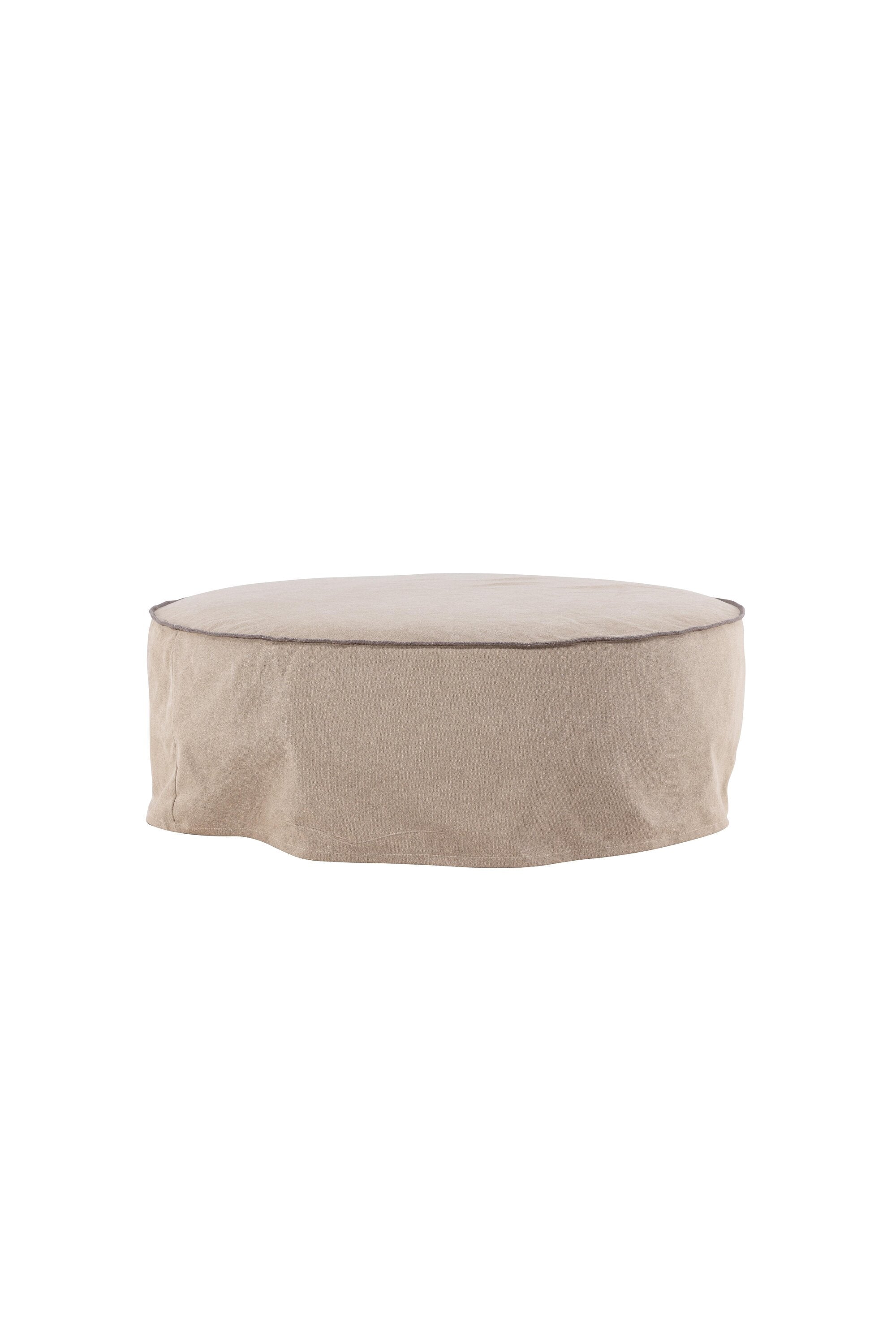 Vindö Ottoman ⌀101 in Brown Linen präsentiert im Onlineshop von KAQTU Design AG. Ottoman ist von Vind