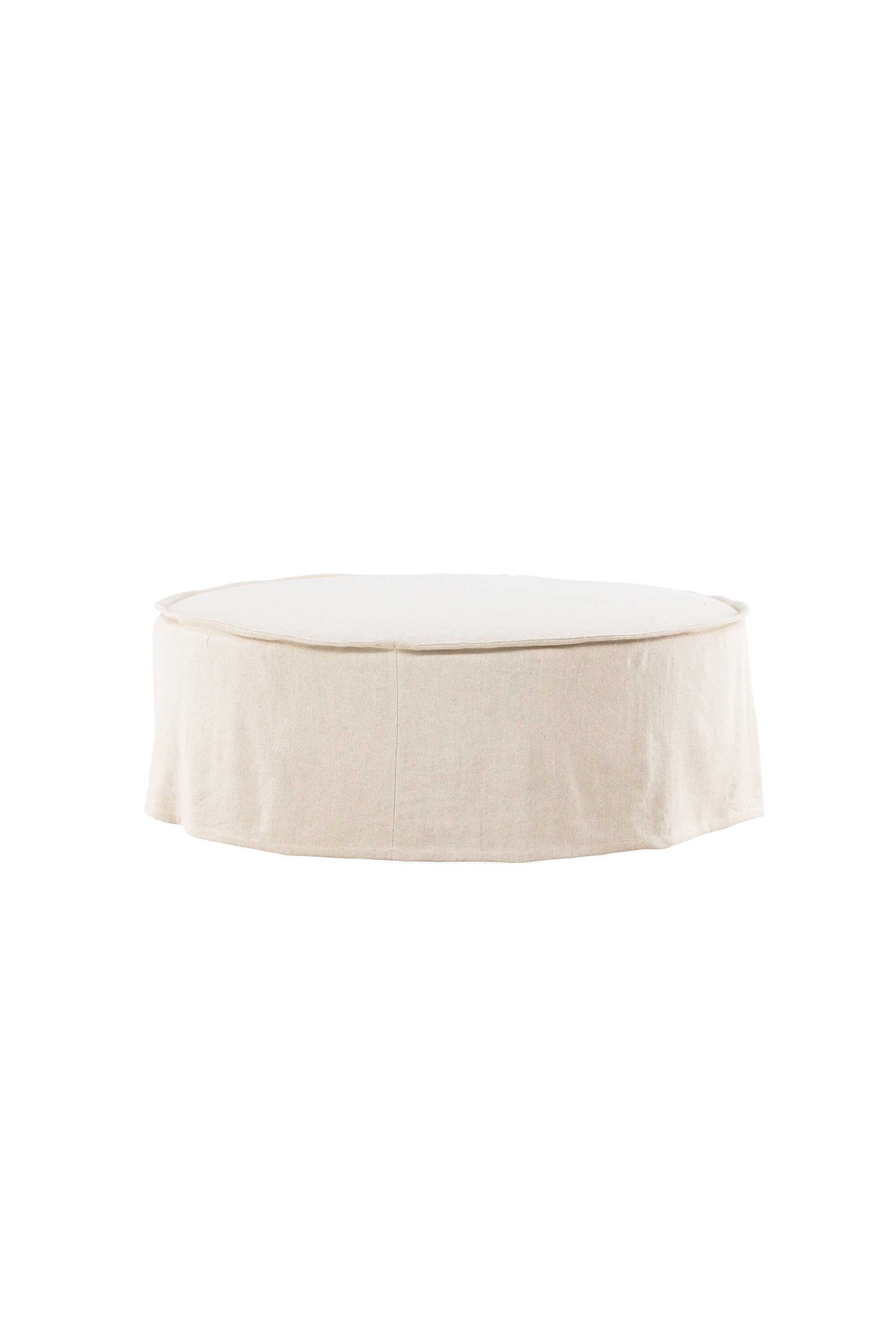 Vindö Ottoman ⌀101 in Beige Linen präsentiert im Onlineshop von KAQTU Design AG. Ottoman ist von Vind