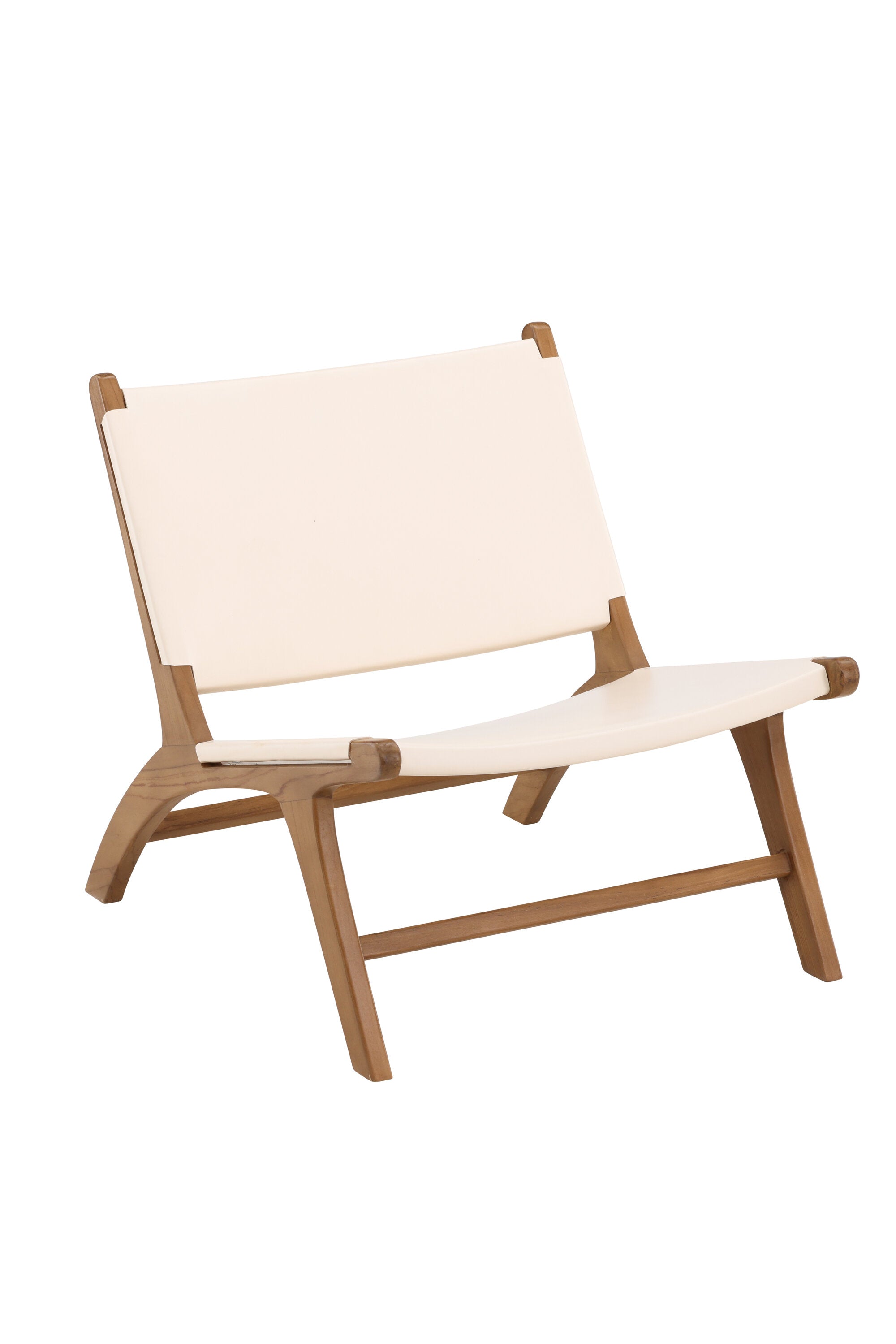 Rike Lounge Chair in Teak / Cream PU Leather präsentiert im Onlineshop von KAQTU Design AG. Sessel ist von Vind