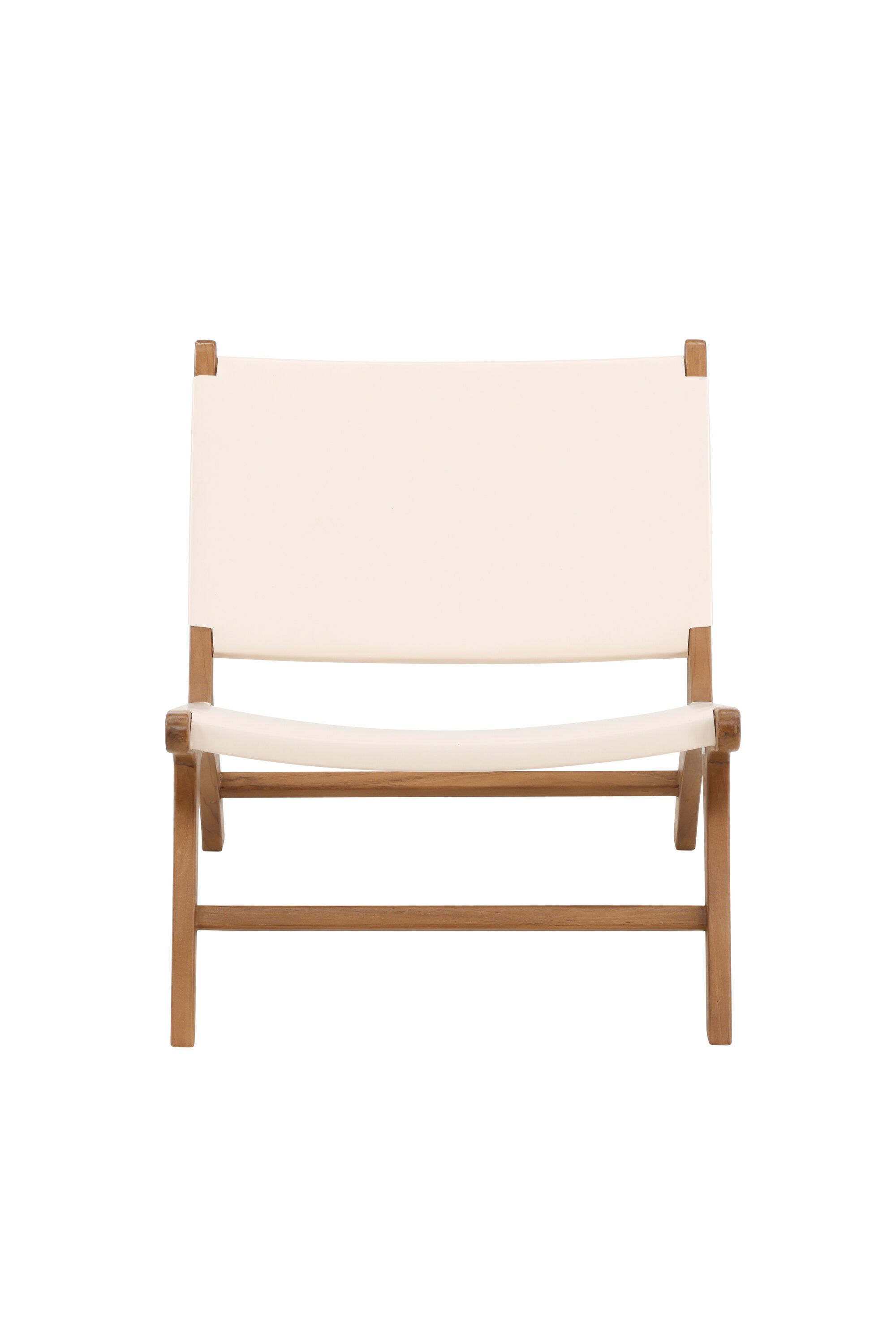 Rike Lounge Chair in Teak / Cream PU Leather präsentiert im Onlineshop von KAQTU Design AG. Sessel ist von Vind