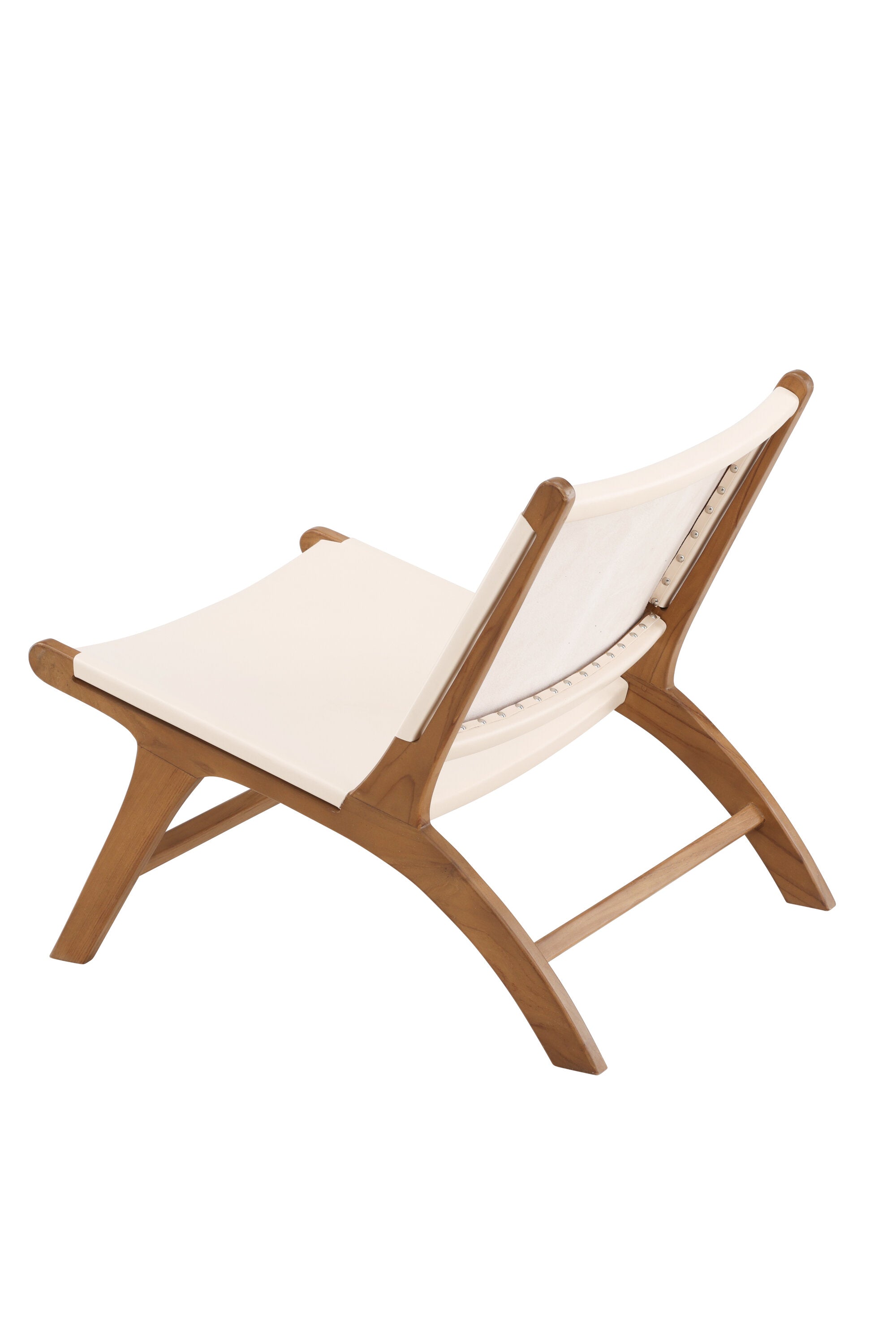 Rike Lounge Chair in Teak / Cream PU Leather präsentiert im Onlineshop von KAQTU Design AG. Sessel ist von Vind