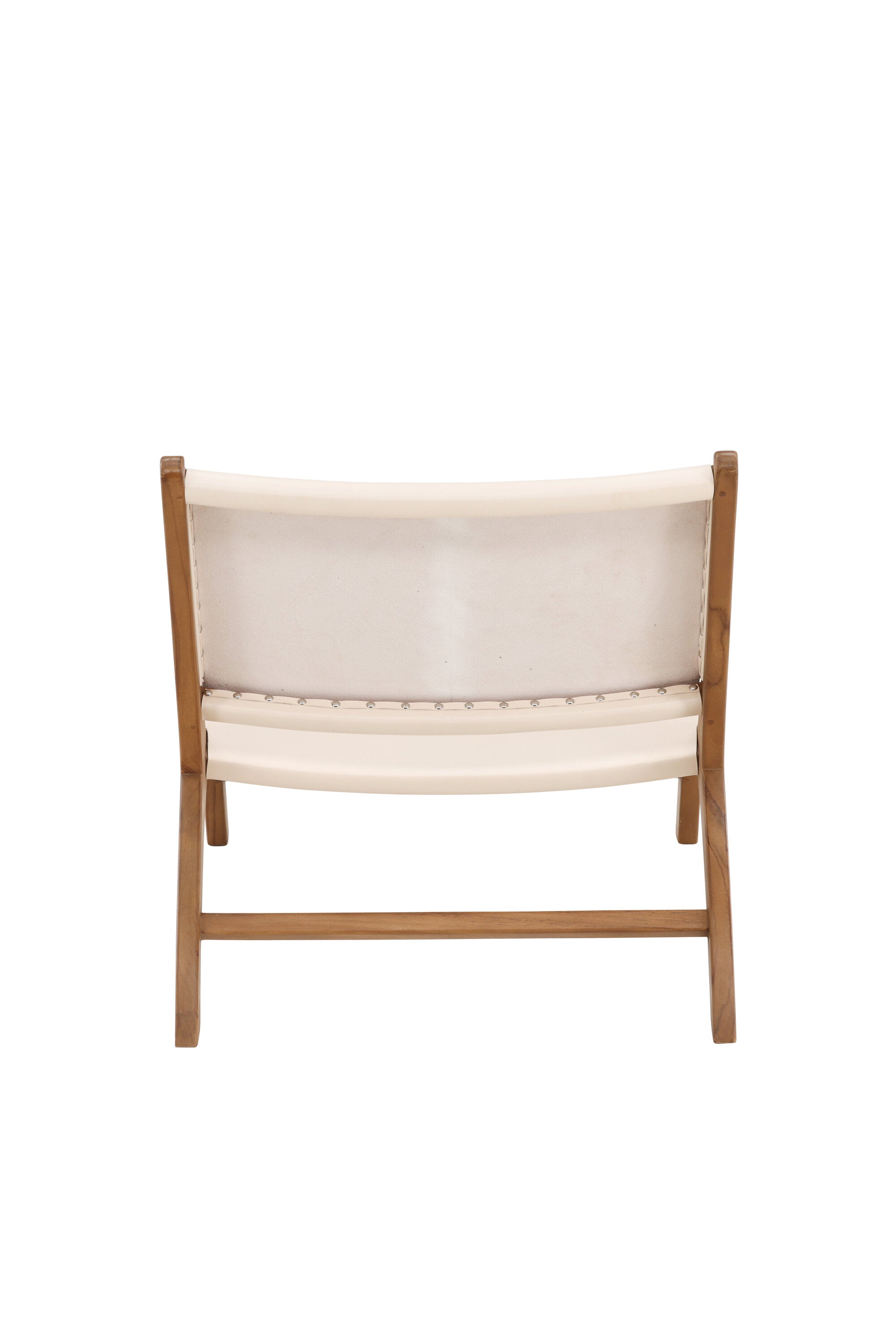 Rike Lounge Chair in Teak / Cream PU Leather präsentiert im Onlineshop von KAQTU Design AG. Sessel ist von Vind