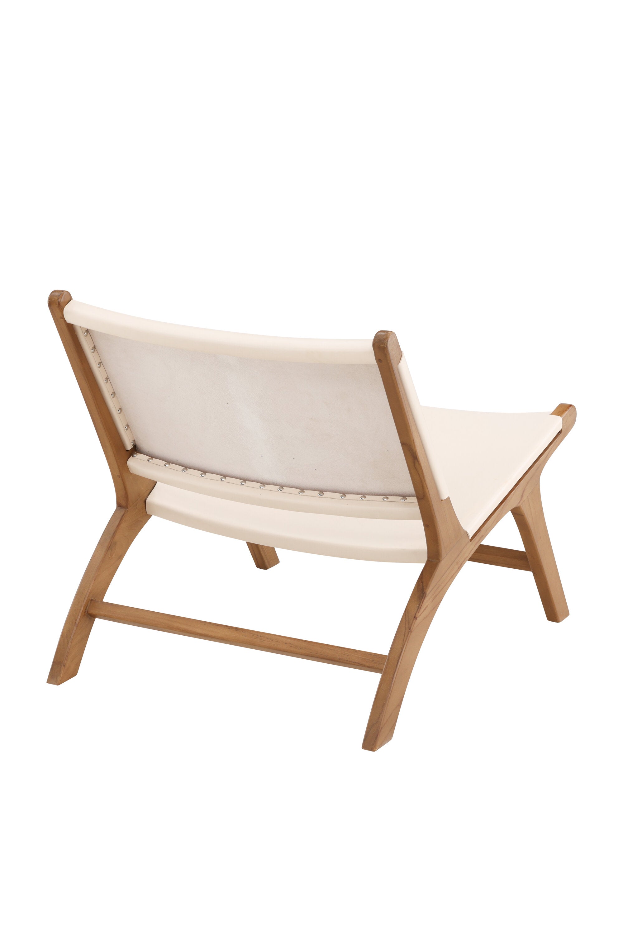 Rike Lounge Chair in Teak / Cream PU Leather präsentiert im Onlineshop von KAQTU Design AG. Sessel ist von Vind