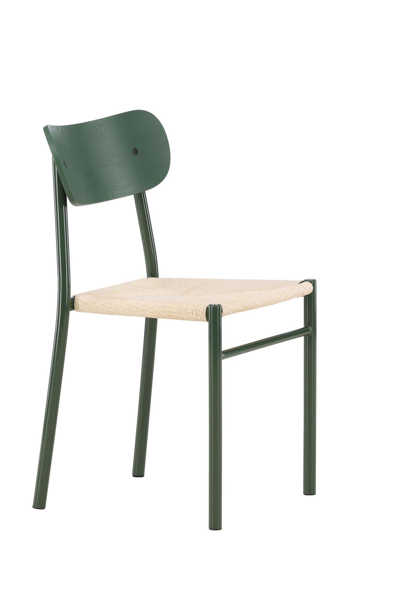 Entdecken Sie den Polly Esszimmerstuhl von Venture Home – ein stilvolles 2er-Set mit eleganten grünen Beinen und einem einzigartigen Seilsitz für maximalen Komfort.