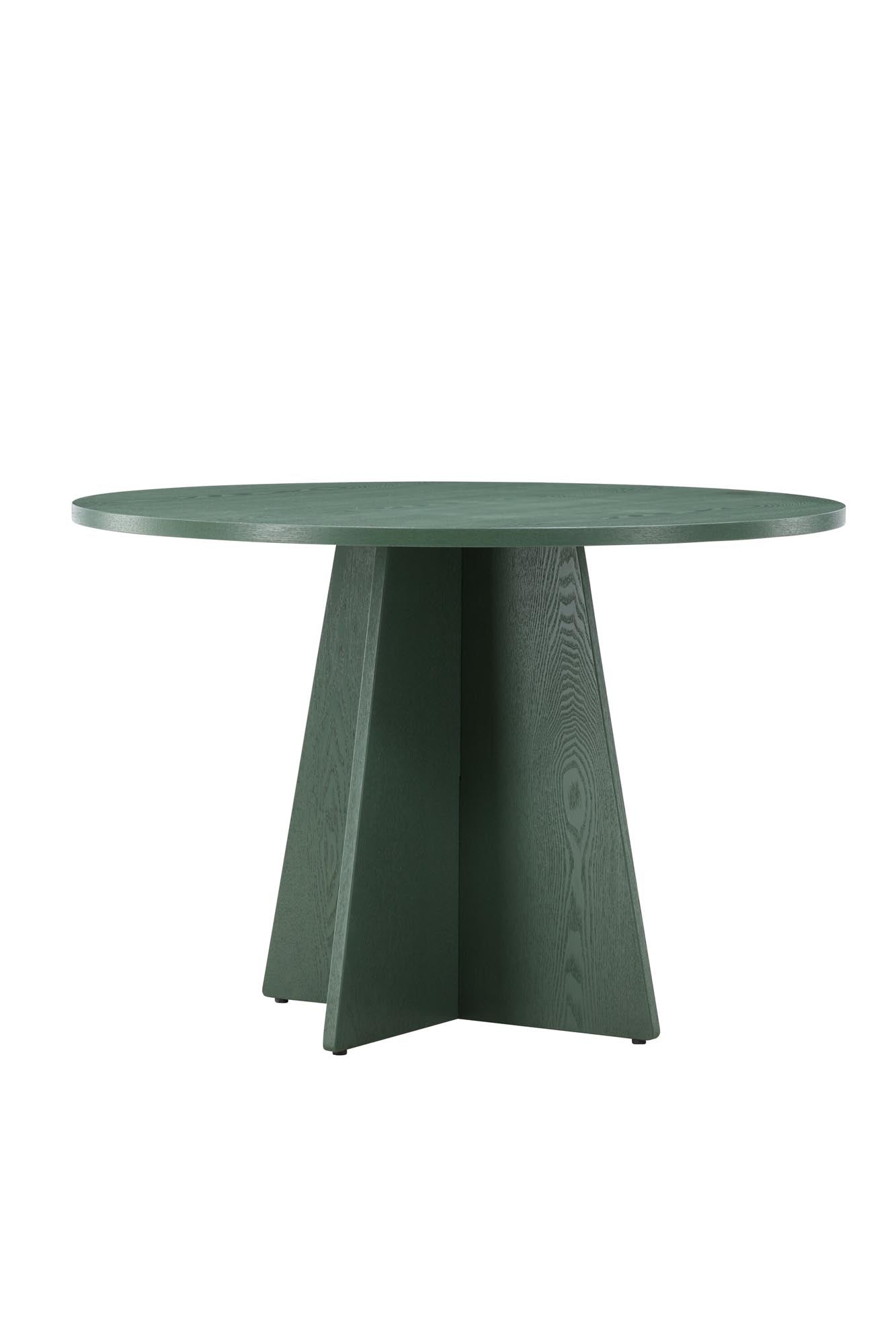 Eleganter Bootcut-Esstisch von Venture Home in Olivgrün. Rund, modern und pflegeleicht – ideal für gesellige Abende und stilvolle Esszimmer.