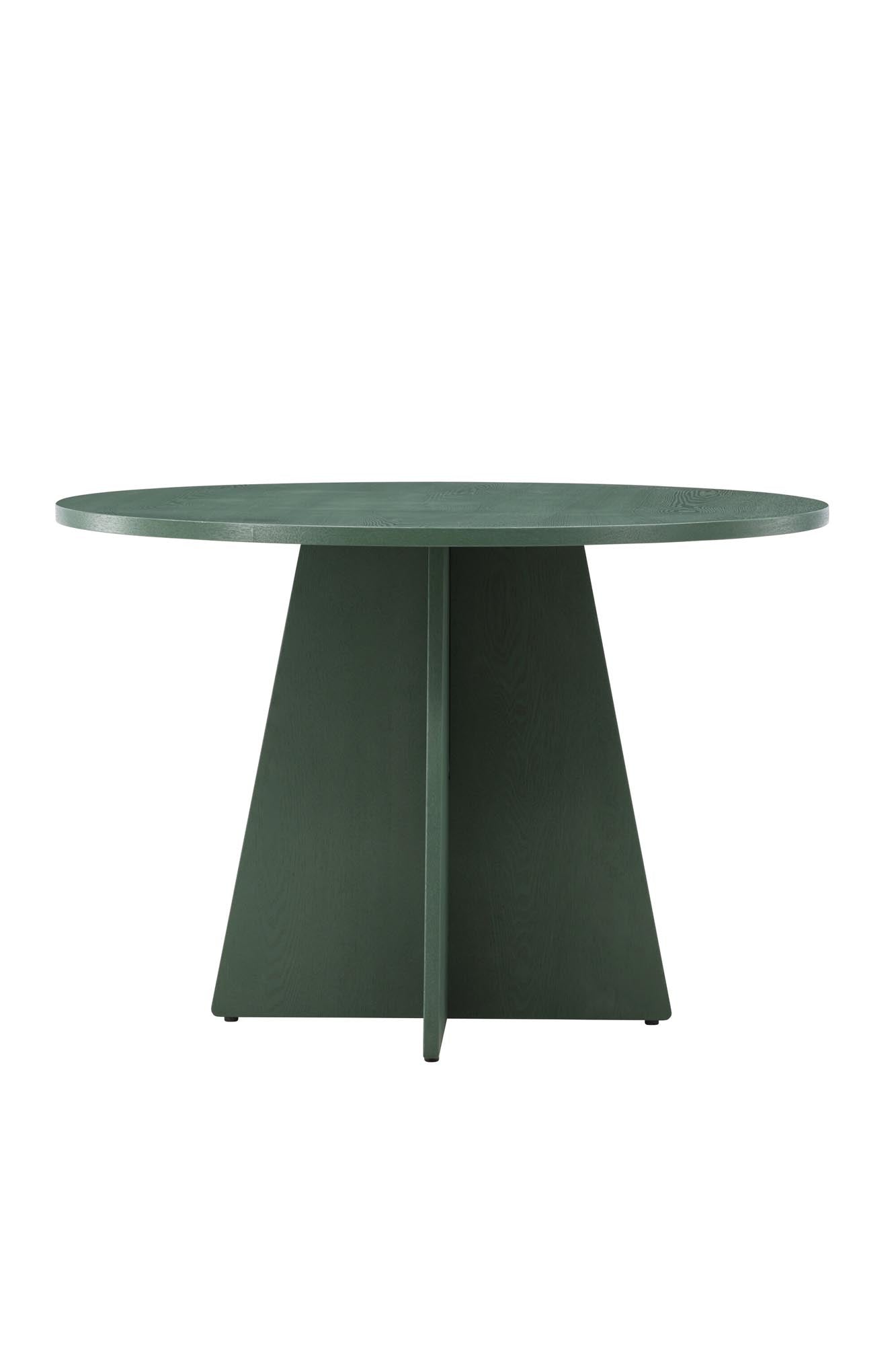 Moderner Bootcut-Esstisch von Venture Home in elegantem Olivgrün. Runde Form, hochwertige Materialien und pflegeleichte Oberfläche – perfekt für Ihr Esszimmer!