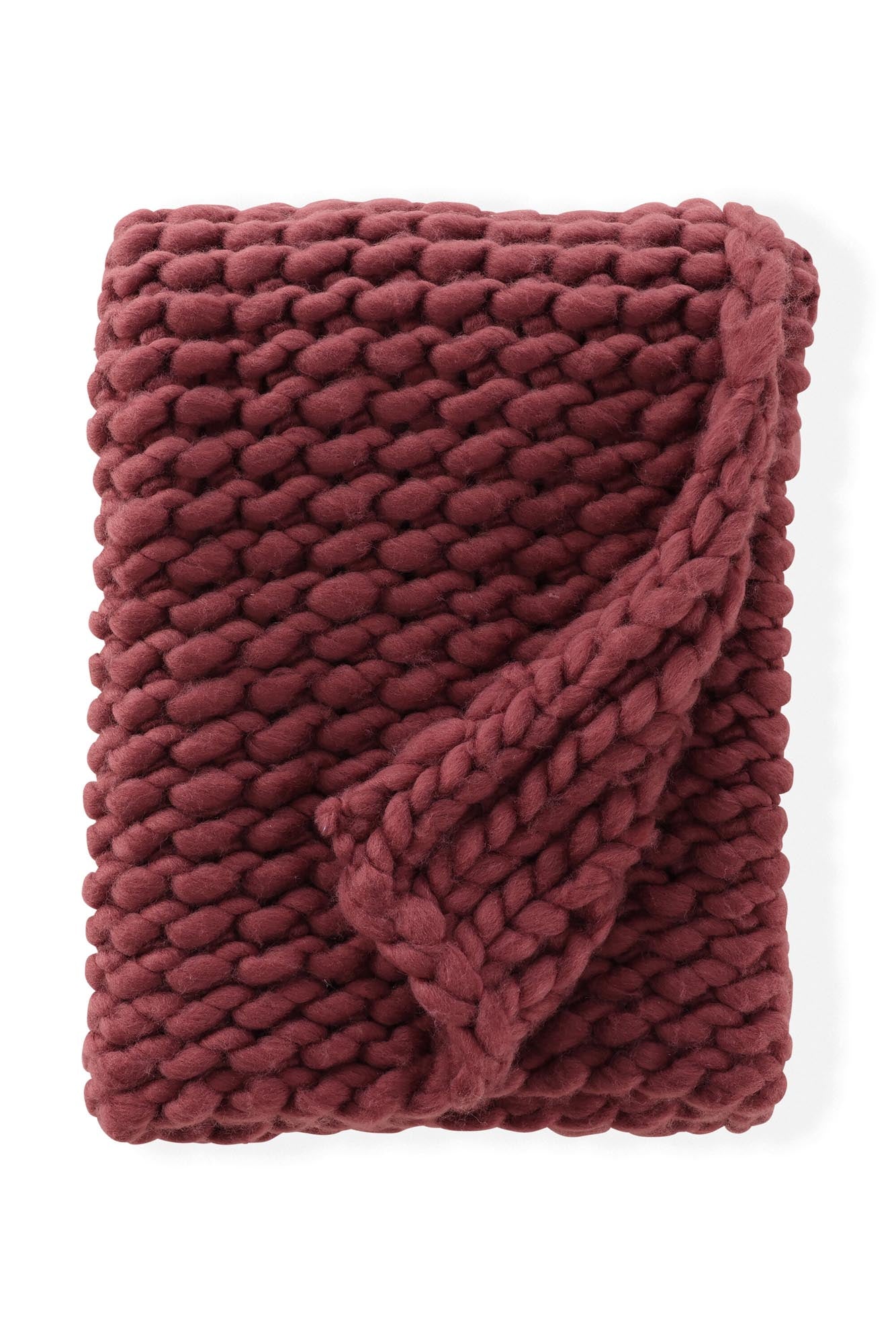Kate Throw in Burgund präsentiert im Onlineshop von KAQTU Design AG. Wolldecke ist von Venture Home