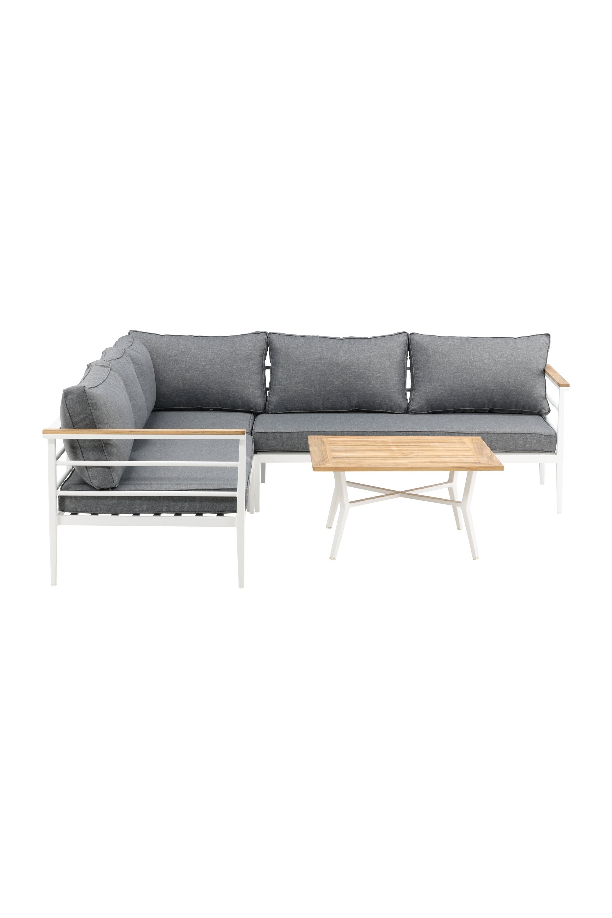 Mexiko Ecksofa Outdoorset 80cm in Weiss präsentiert im Onlineshop von KAQTU Design AG. Loungeset ist von Venture Home