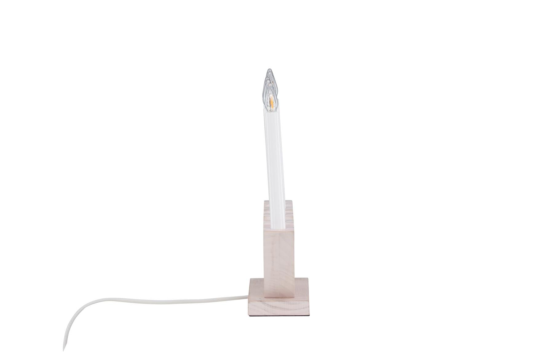 Stilvolle Verbier Tischleuchte von Vind: Hochwertiges Glas und Kiefernholz vereinen sich für eine elegante Atmosphäre in Ihrem Zuhause.