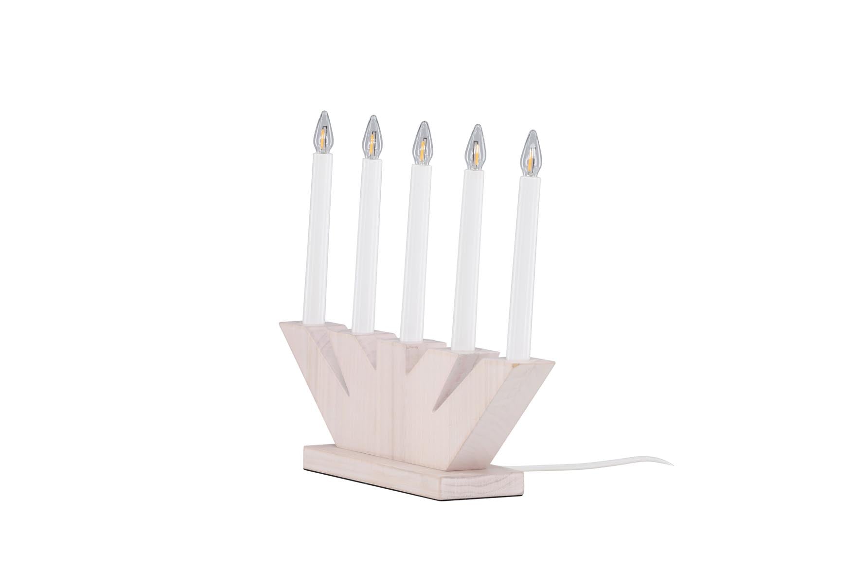 Stilvolle Verbier Tischleuchte von Vind: Holz und Glas in Harmonie.